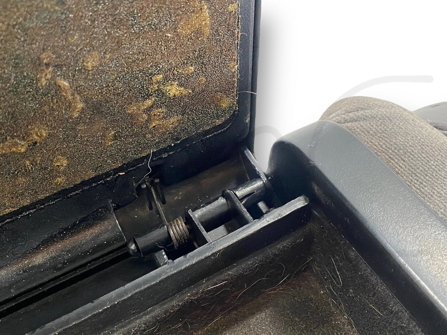 92-97 Ford F250 F350 Front Center Console Jump Seat Gray OEM