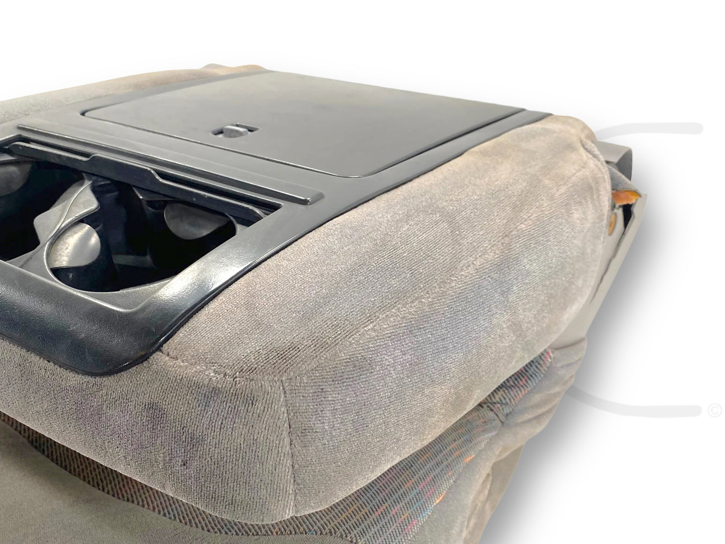 92-97 Ford F250 F350 Front Center Console Jump Seat Gray OEM