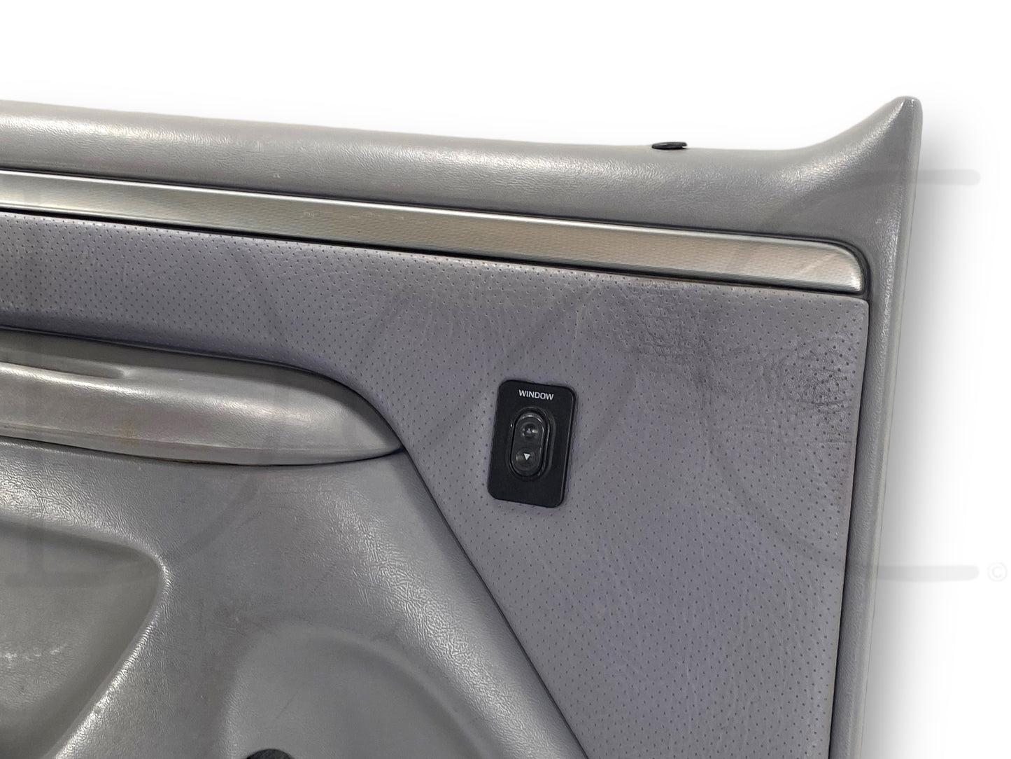 94-97 Ford F250 F350 LH Left Driver Rear Door Panel Power Gray OE