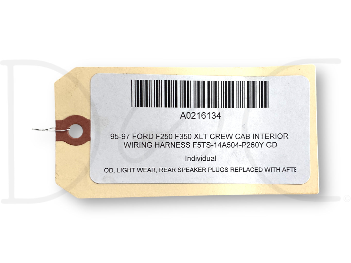 95-97 Ford F250 F350 XLT Crew Cab Interior Wiring Harness F5Ts-14A504-P260Y Gd