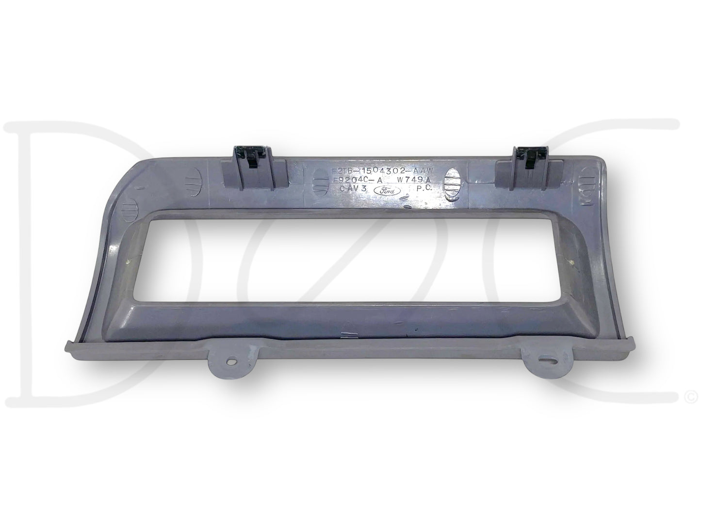 92-97 Ford F250 F350 Climate Control Dash Bezel Surround Trim Panel Opal Gray OE