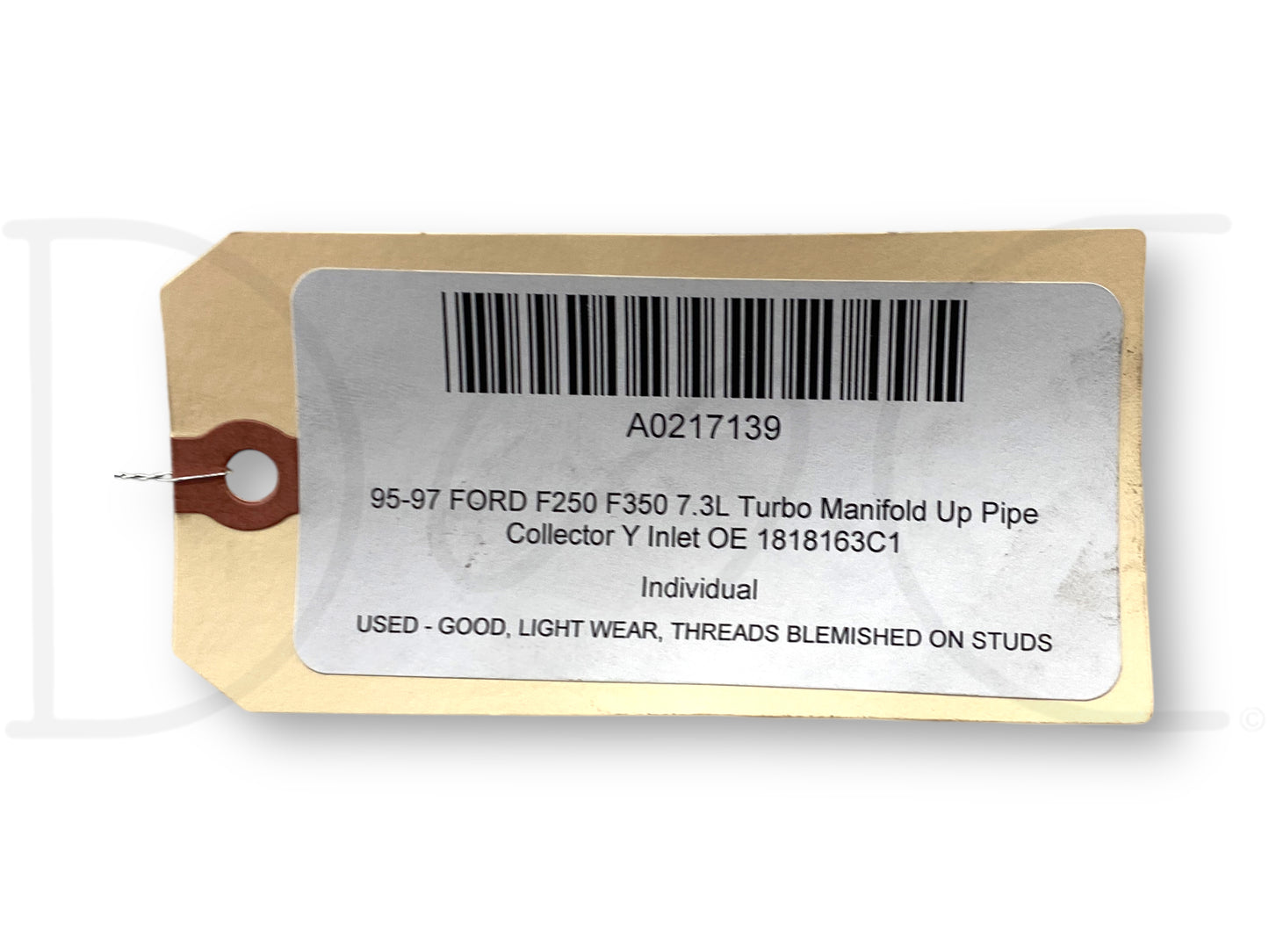 95-97 Ford F250 F350 7.3L Turbo Manifold Up Pipe Collector Y Inlet OE 1818163C1