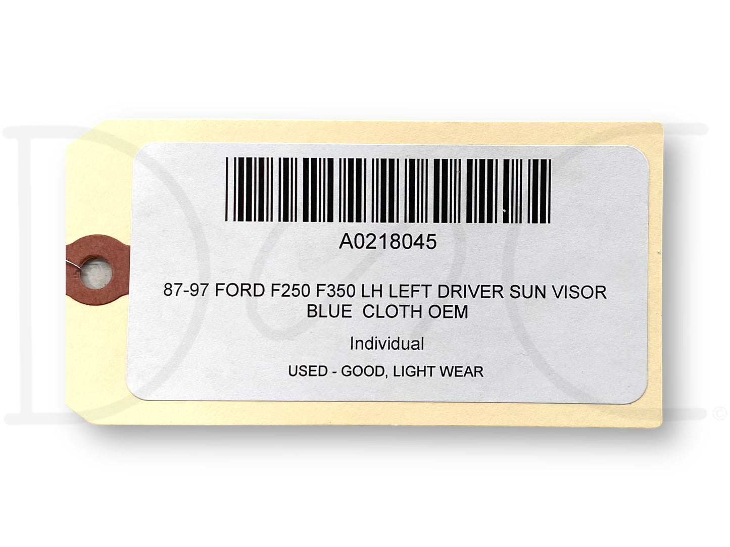 87-97 Ford F250 F350 LH Left Driver Sun Visor Blue Cloth OEM
