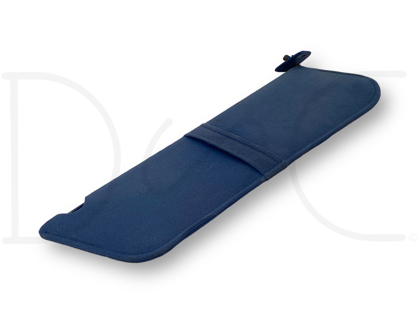 87-97 Ford F250 F350 LH Left Driver Sun Visor Blue Cloth OEM