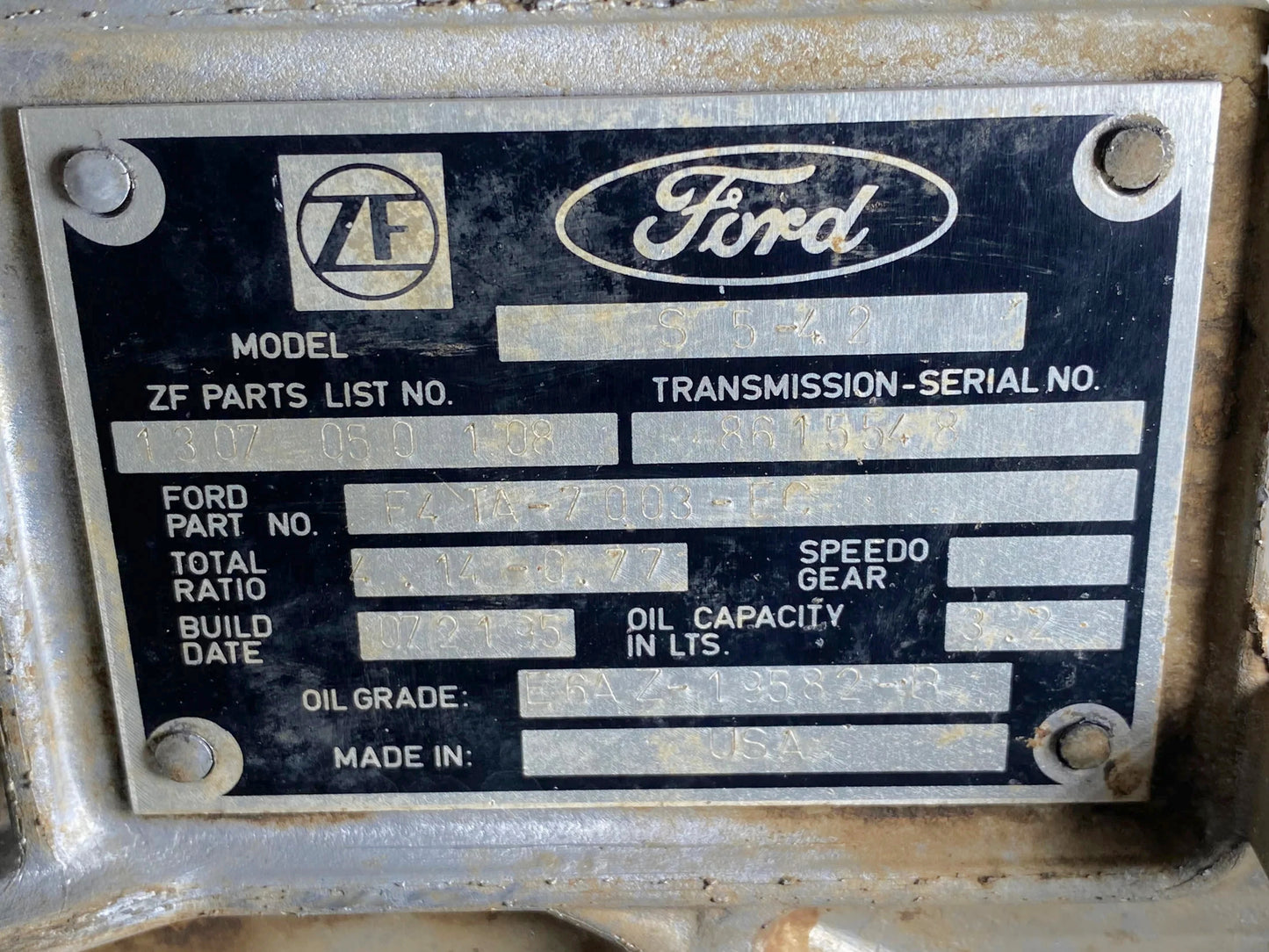 88-95 Ford F250 F350 7.3 ZF5 ZF-5 S5-42 Main Housing Case 7.3L Diesel OE