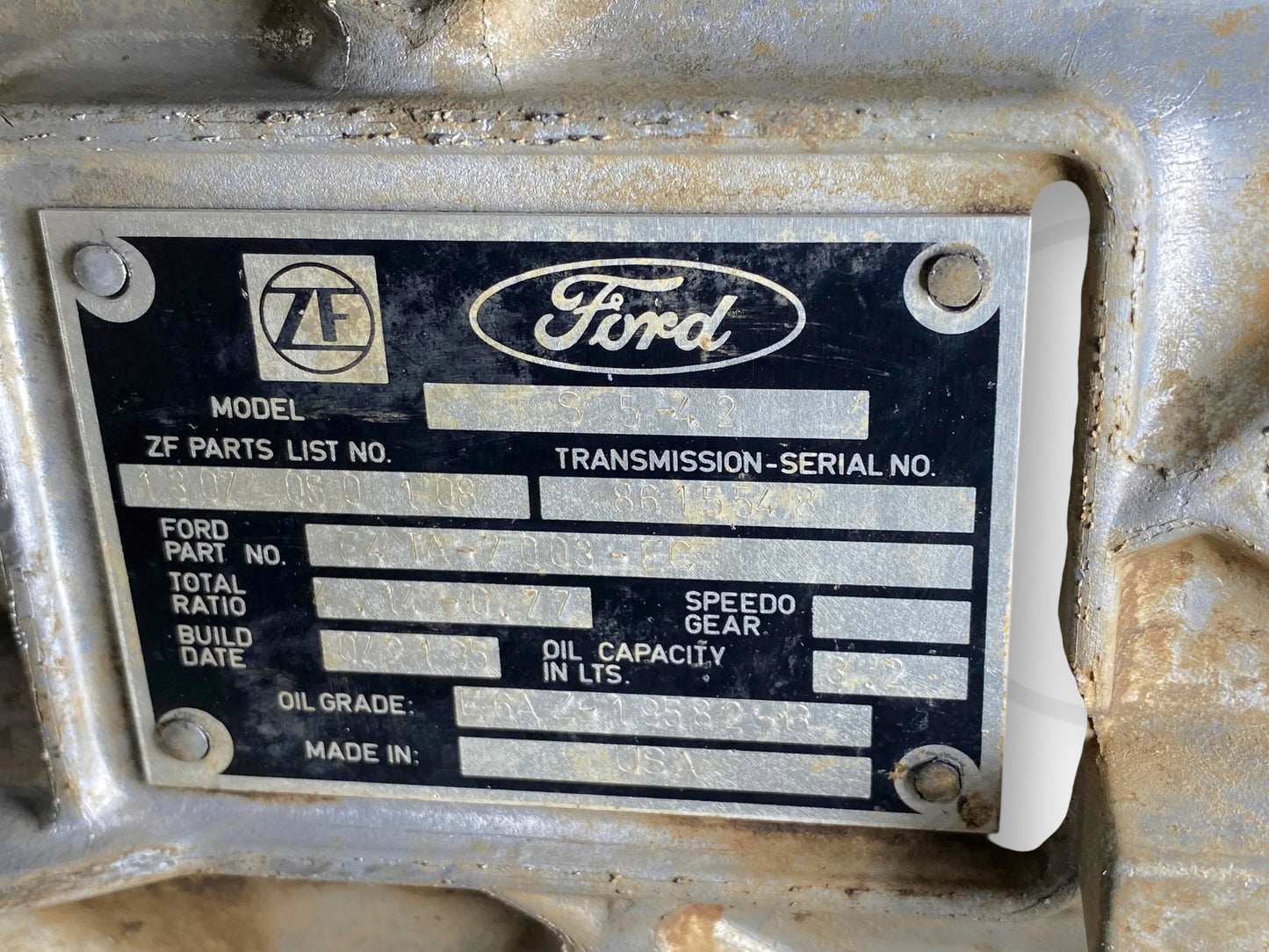 88-95 Ford F250 F350 7.3 ZF5 ZF-5 S5-42 Main Housing Case 7.3L Diesel OE