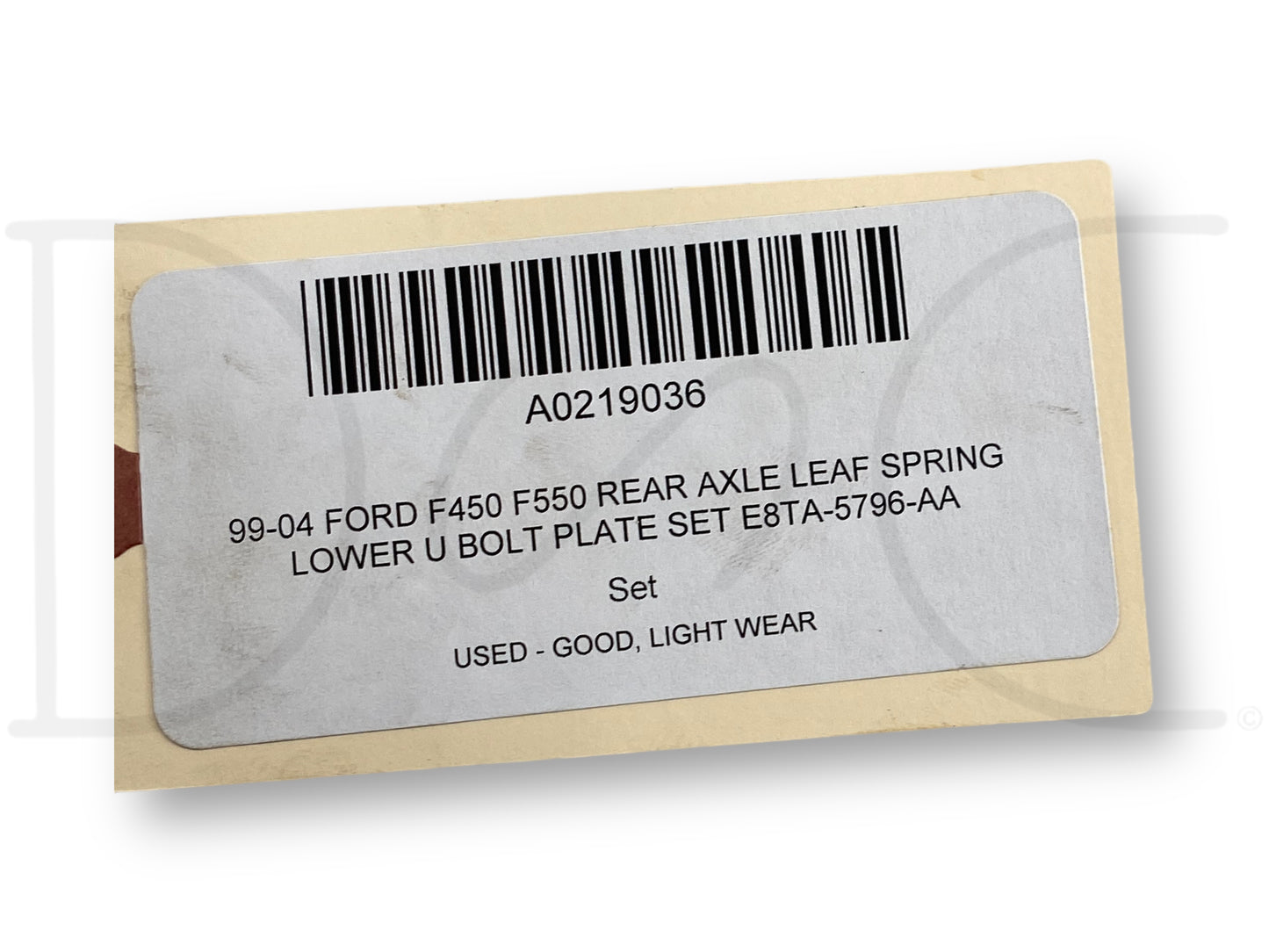 88-04 Ford F450 F550 Rear Axle Leaf Spring Lower U Bolt Plate Set E8Ta-5796-Aa