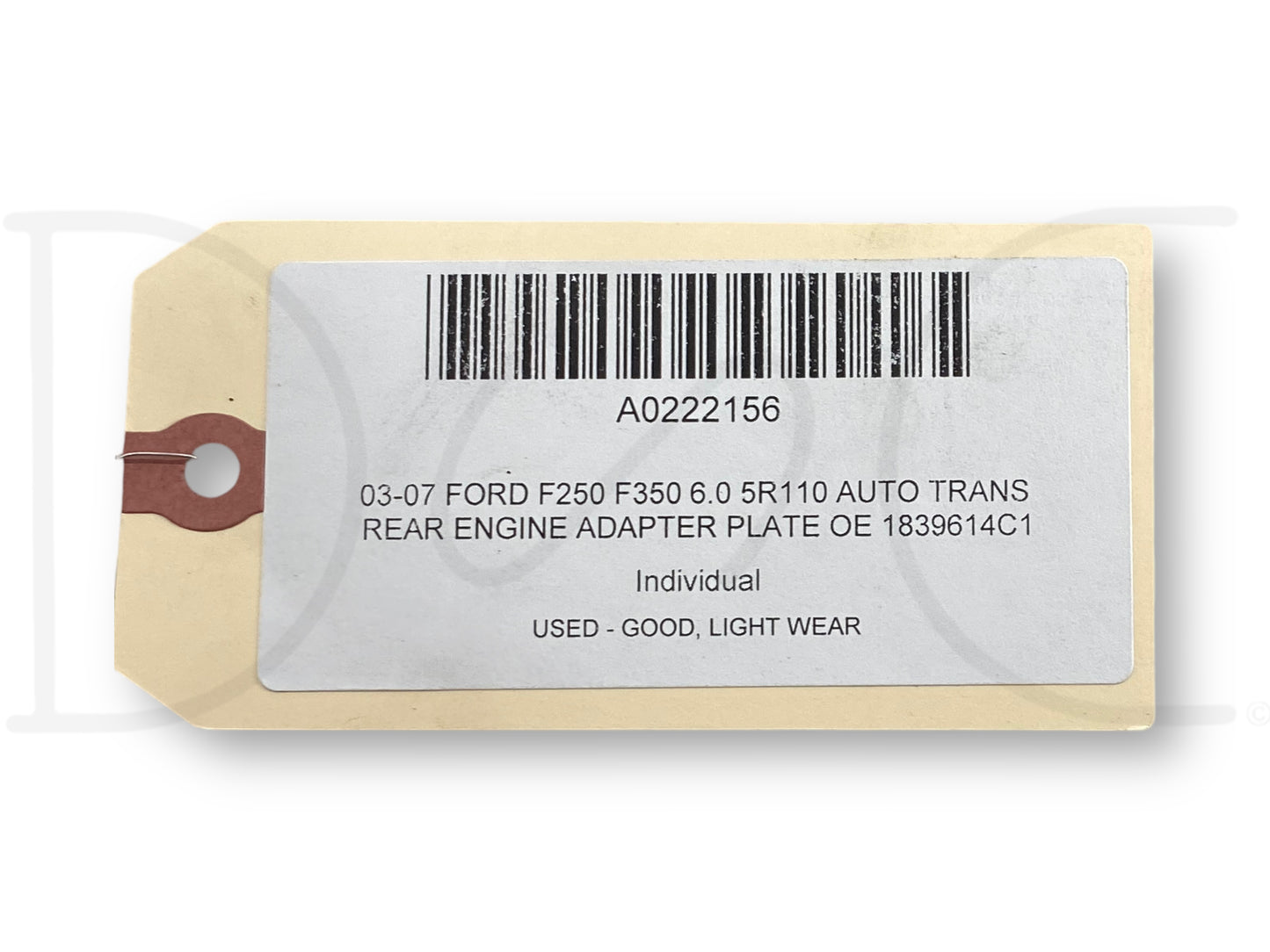 03-07 Ford F250 F350 6.0 5R110 Auto Trans Rear Engine Adapter Plate OE 1839614C1