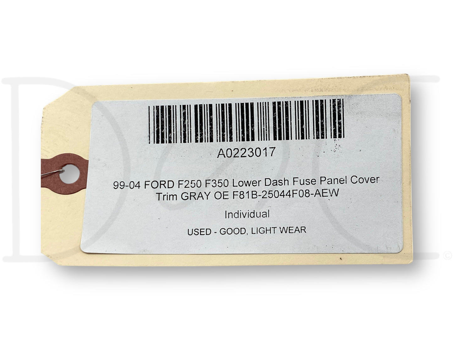 99-04 Ford F250 F350 Lower Dash Fuse Panel Cover Trim Gray OE F81B-25044F08-Aew