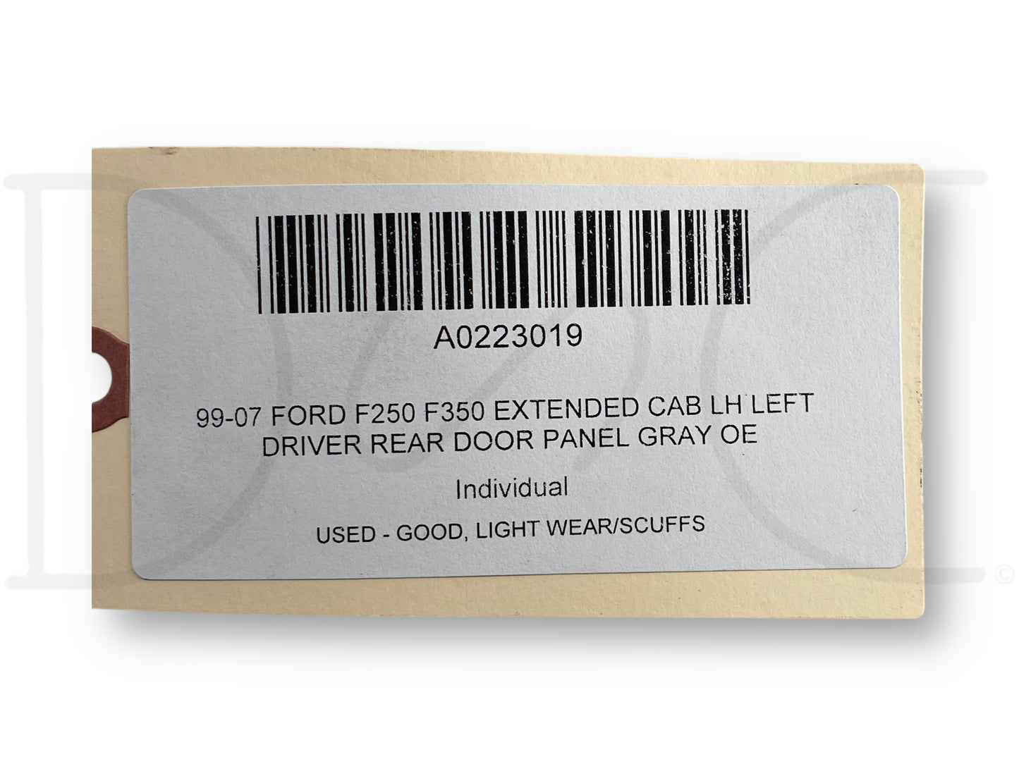 99-07 Ford F250 F350 Extended Cab LH Left Driver Rear Door Panel Gray OE