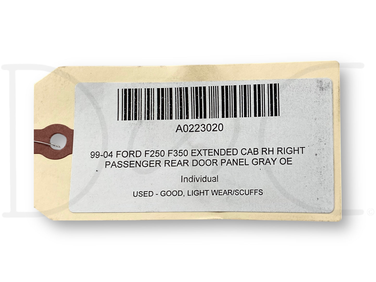 99-04 Ford F250 F350 Extended Cab RH Right Passenger Rear Door Panel Gray OE