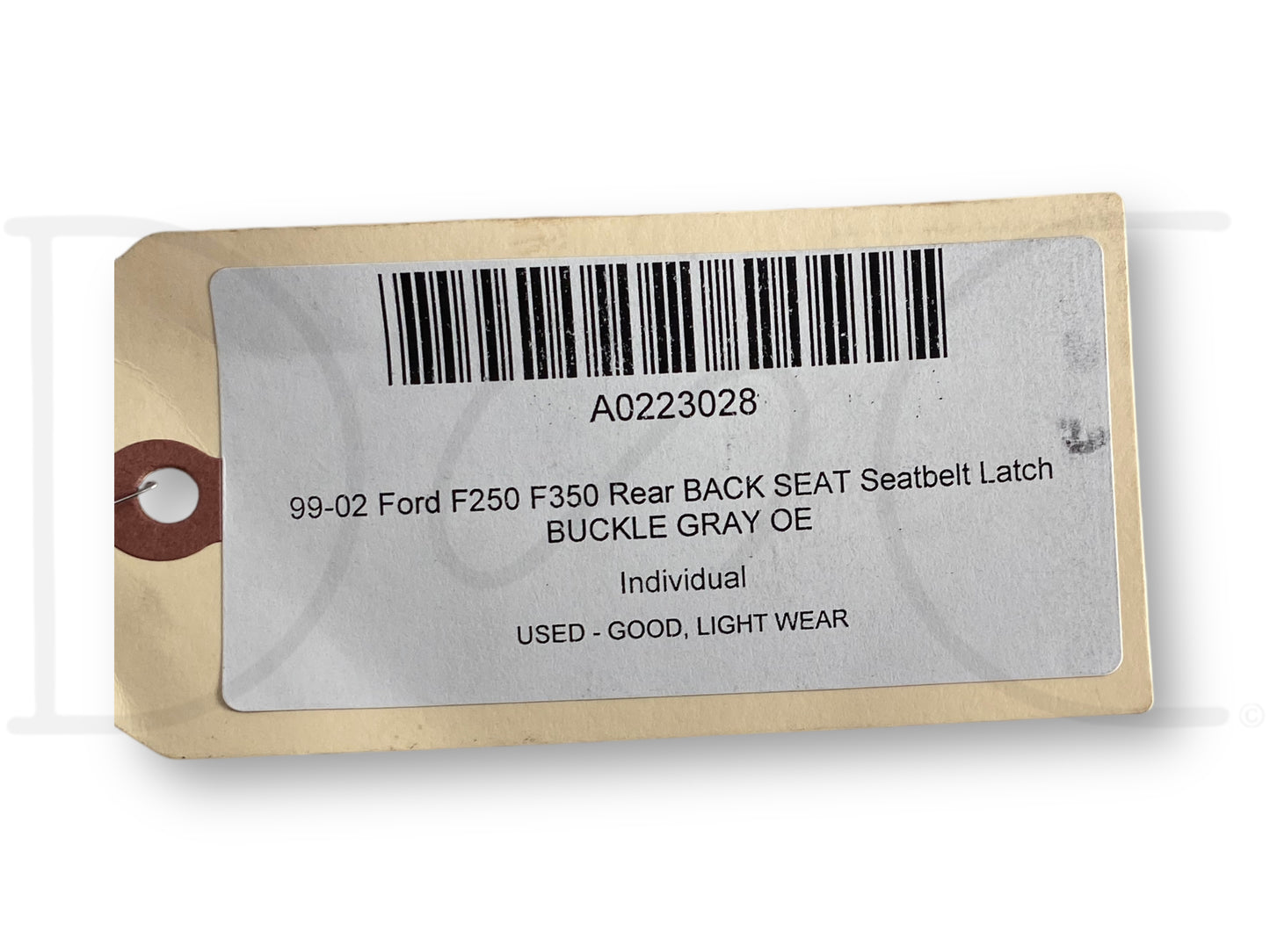 99-02 Ford F250 F350 Rear Back Seat Seatbelt Latch Buckle Gray OE