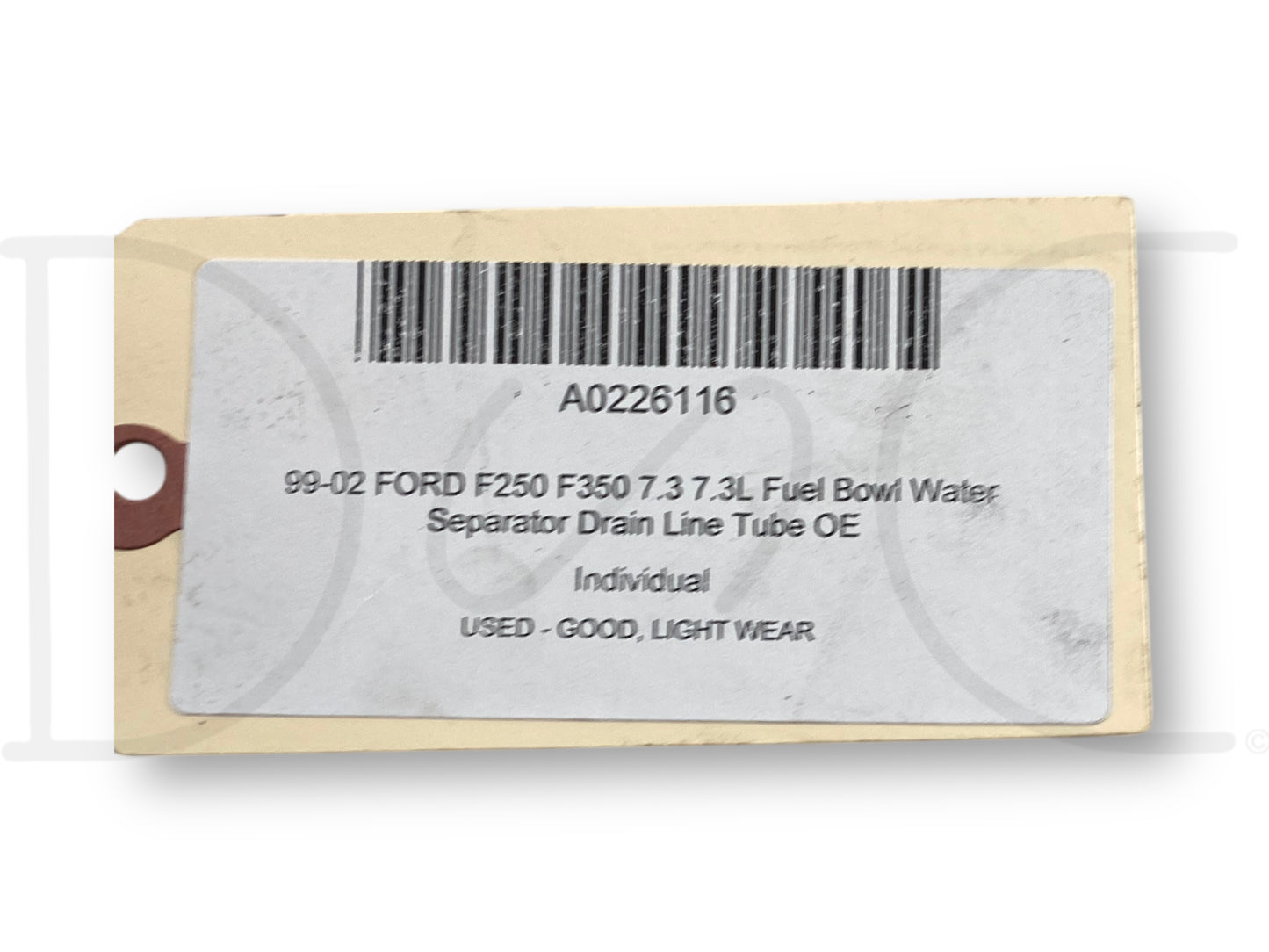 99-02 Ford F250 F350 7.3 7.3L Fuel Bowl Water Separator Drain Line Tube OE