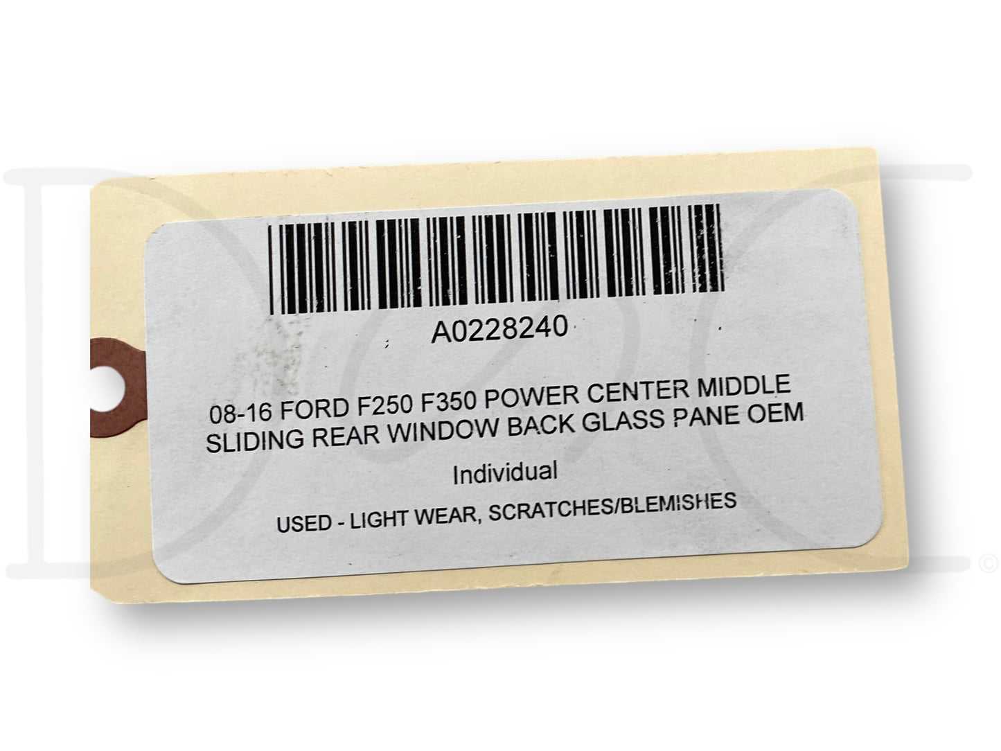 08-16 Ford F250 F350 Power Center Middle Sliding Rear Window Back Glass Pane OEM