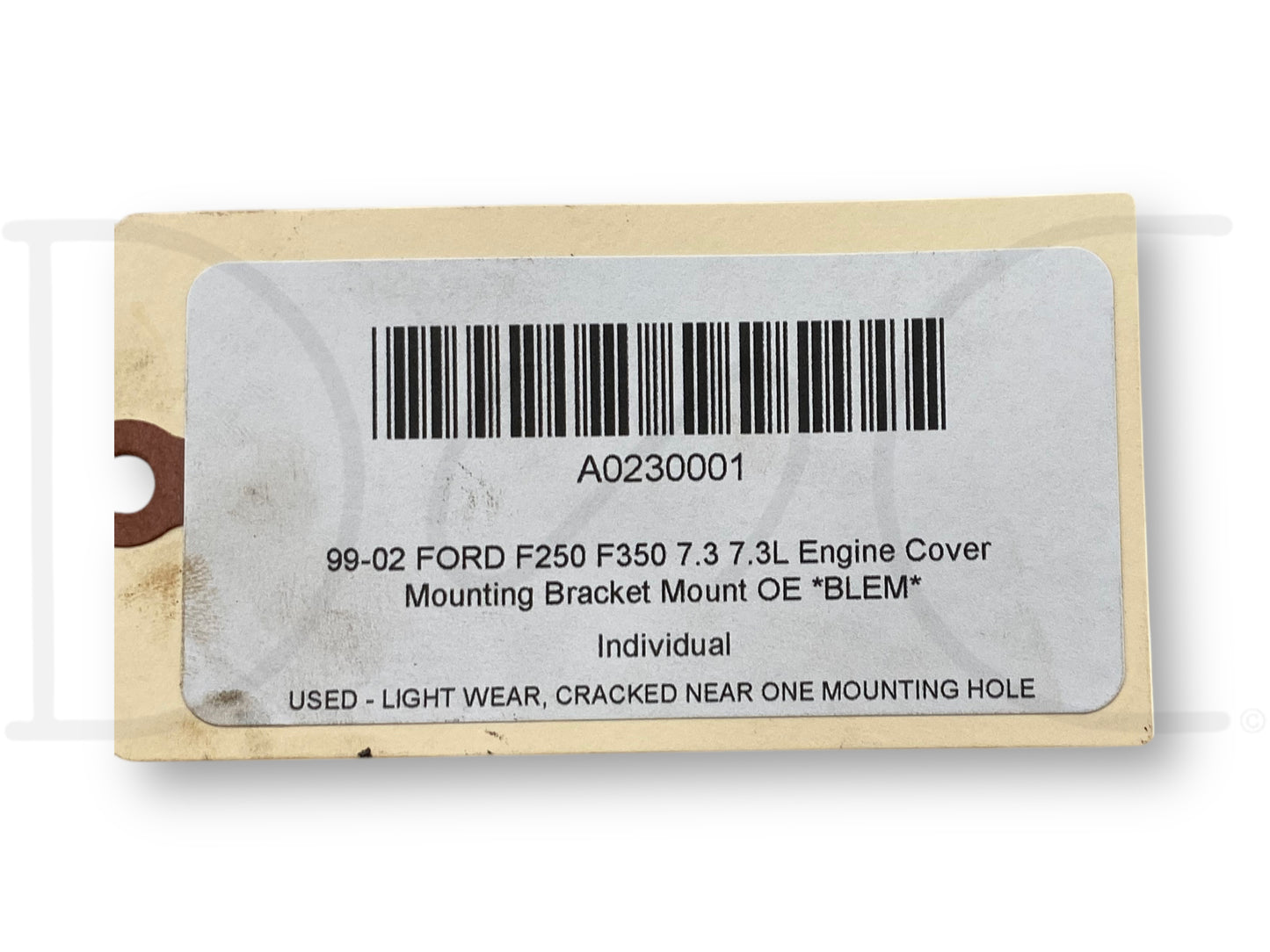 99-02 Ford F250 F350 7.3 7.3L Engine Cover Mounting Bracket Mount OE *Blem*