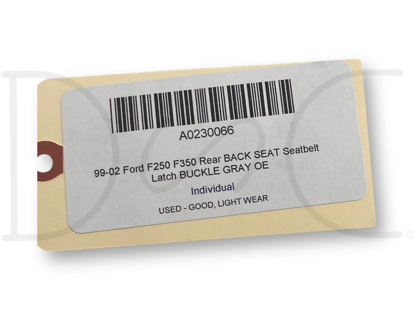 99-02 Ford F250 F350 Rear Back Seat Seatbelt Latch Buckle Gray OE