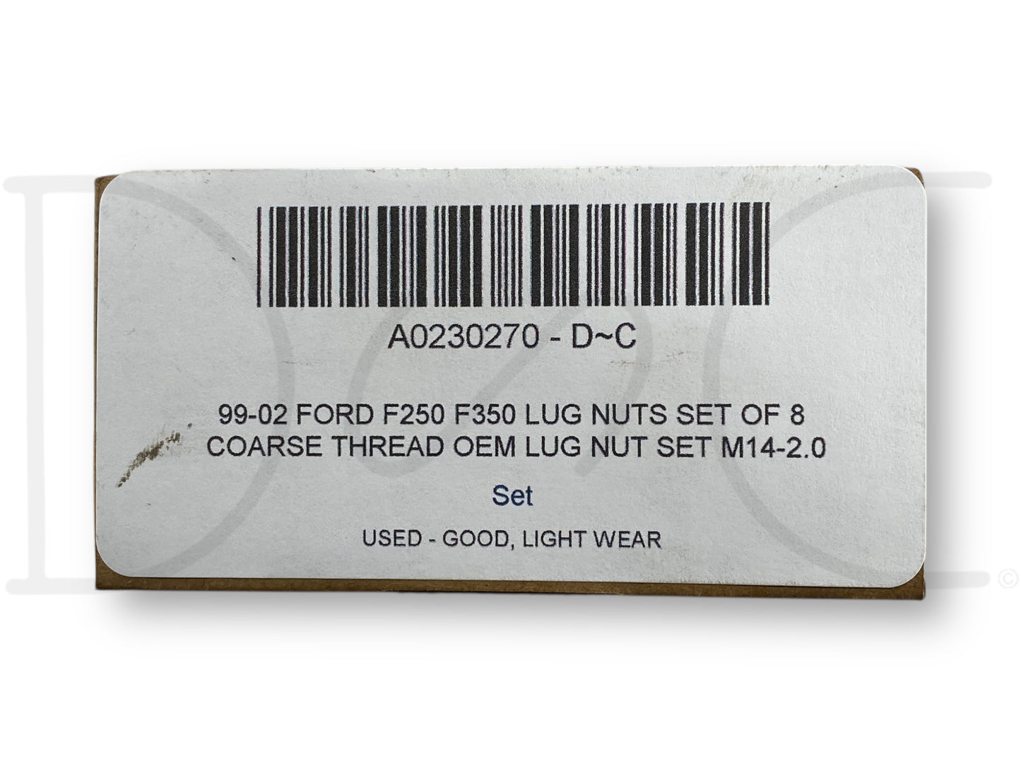 99-02 Ford F250 F350 Lug Nuts Set Of 8 Coarse Thread OEM Lug Nut Set M14-2.0