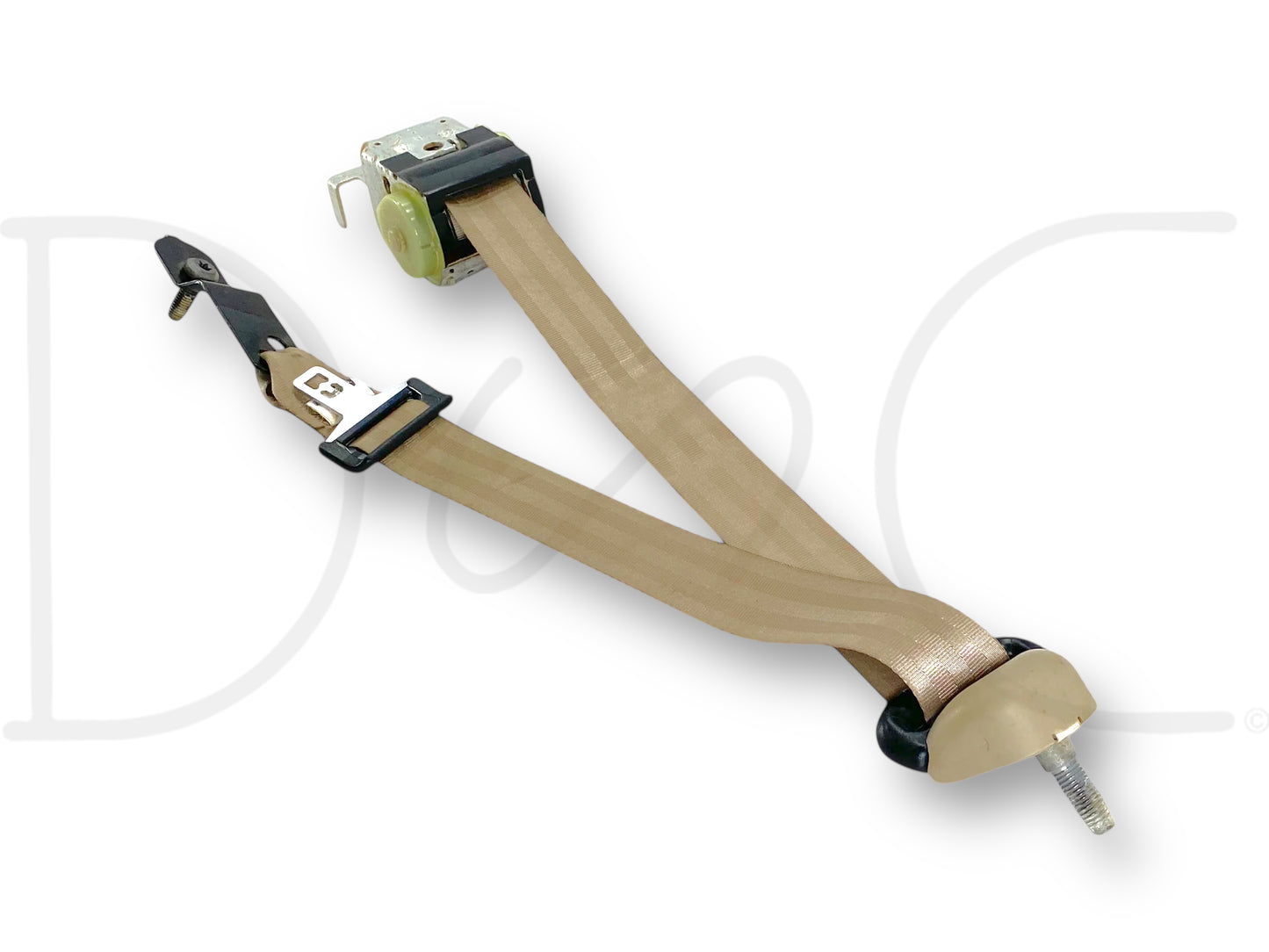 05-07 Ford F250 F350 Extended Cab LH Left Driver Rear Seat Belt Seatbelt Tan
