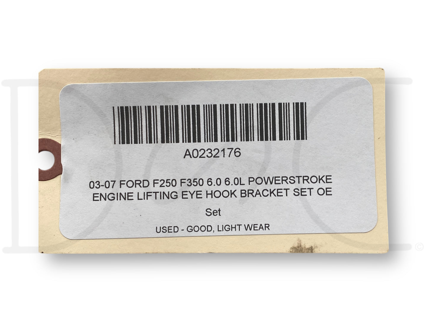 03-07 Ford F250 F350 6.0 6.0L Powerstroke Engine Lifting Eye Hook Bracket Set OE