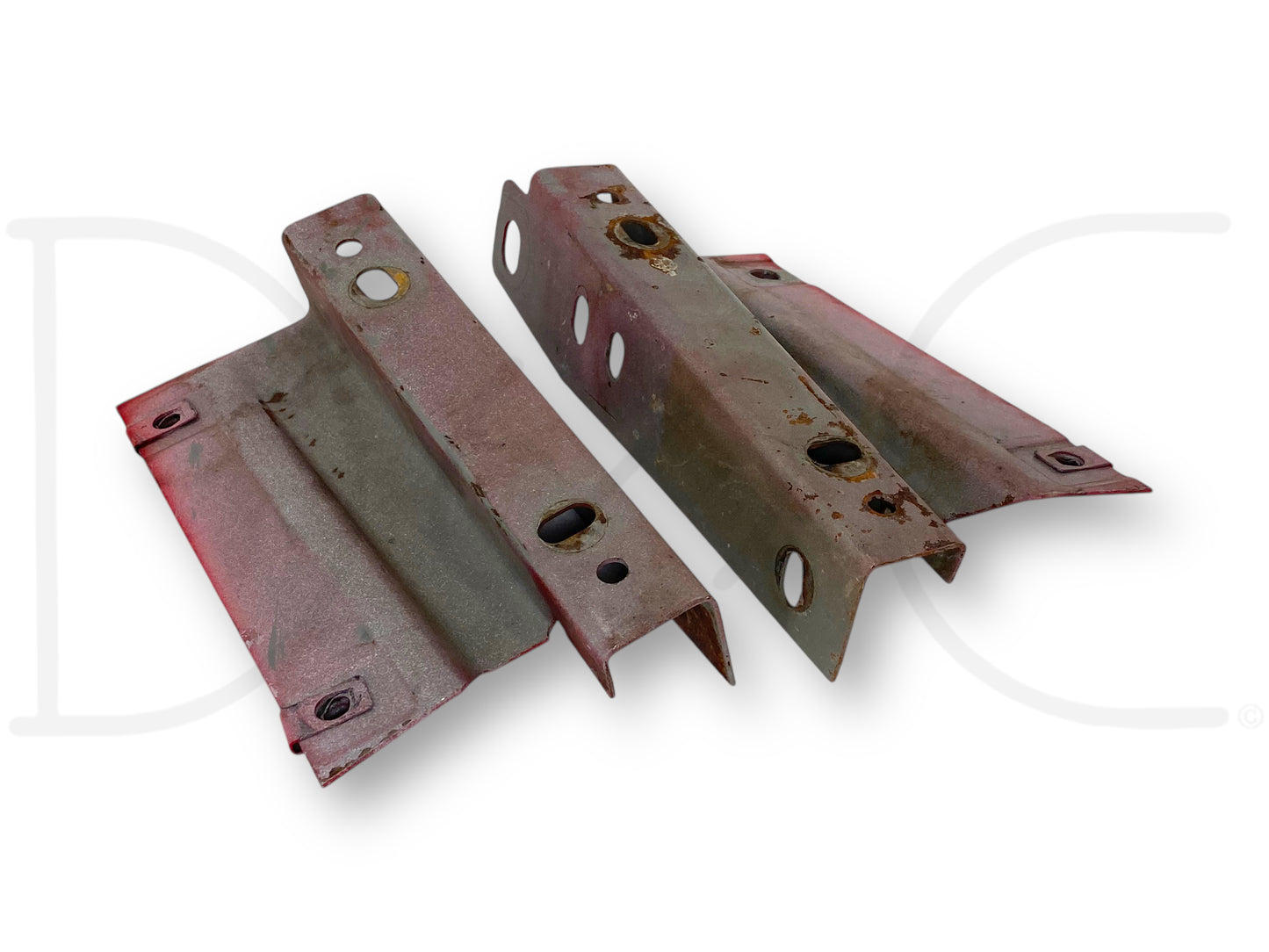 95-97 Ford F250 F350 Diesel Radiator To Core Support Bracket Pair OE Brackets