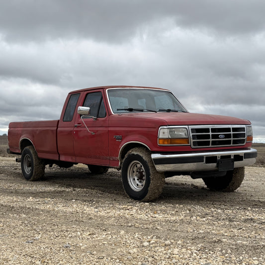 92-97 Ford F250 F350 Hood E4 Red