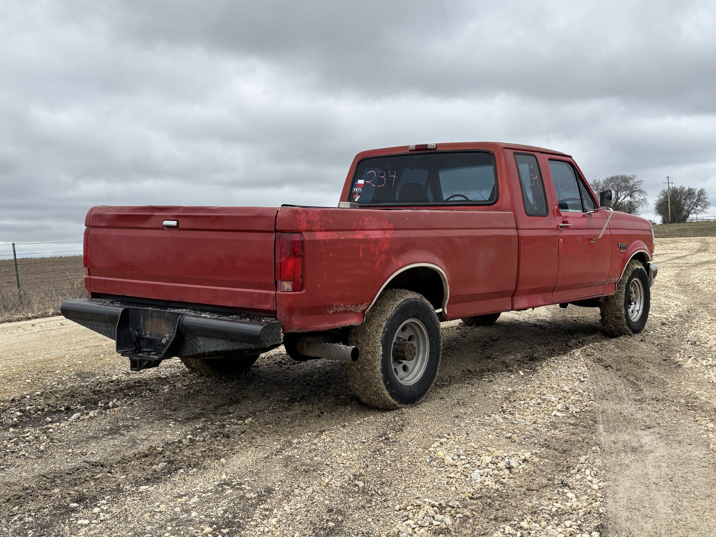 92-97 Ford F250 F350 Hood E4 Red