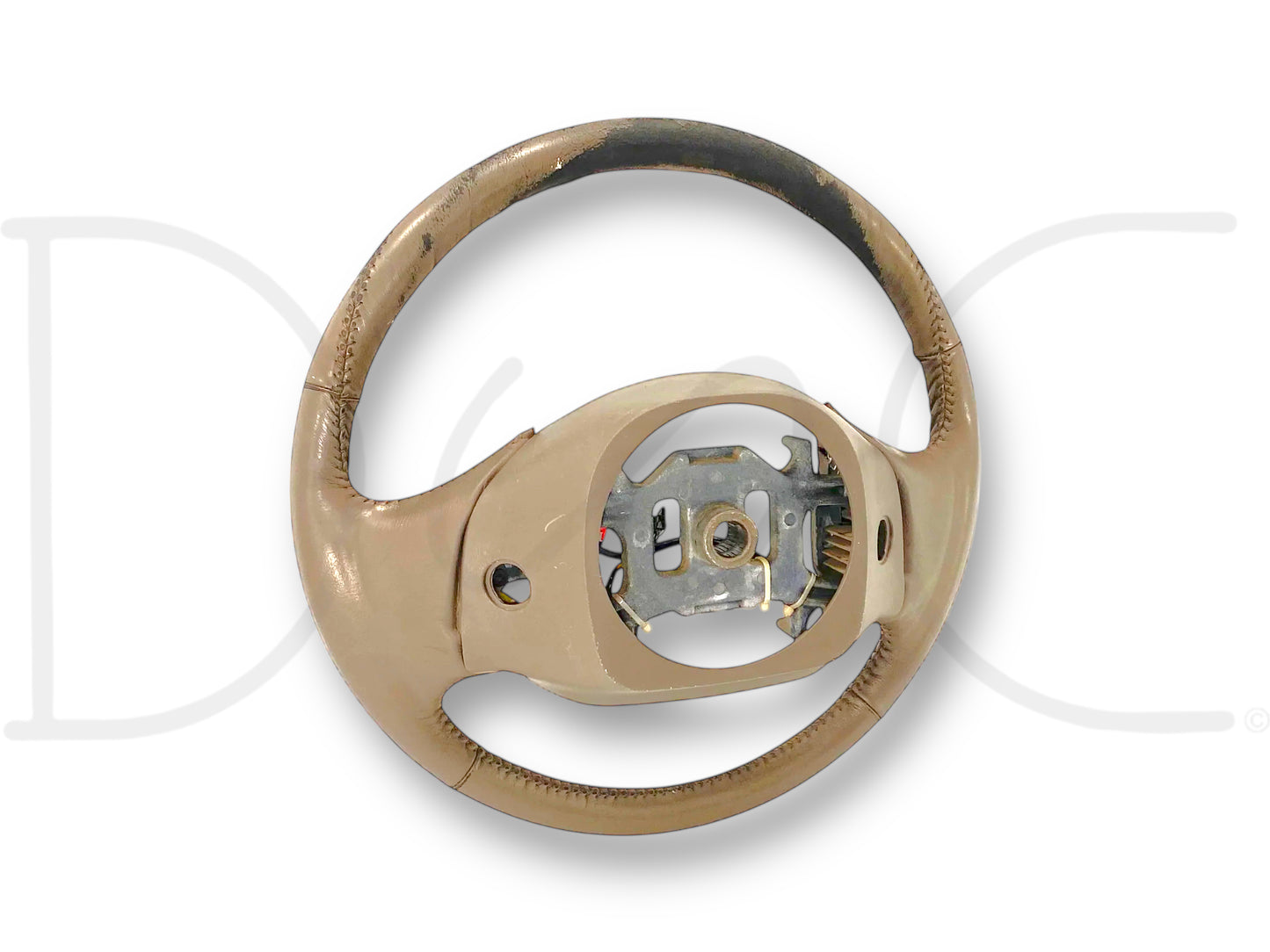 99-02 Ford F250 F350 Steering Wheel W/ Cruise Tan Leather F81A-3F563-Bbw *Blem*
