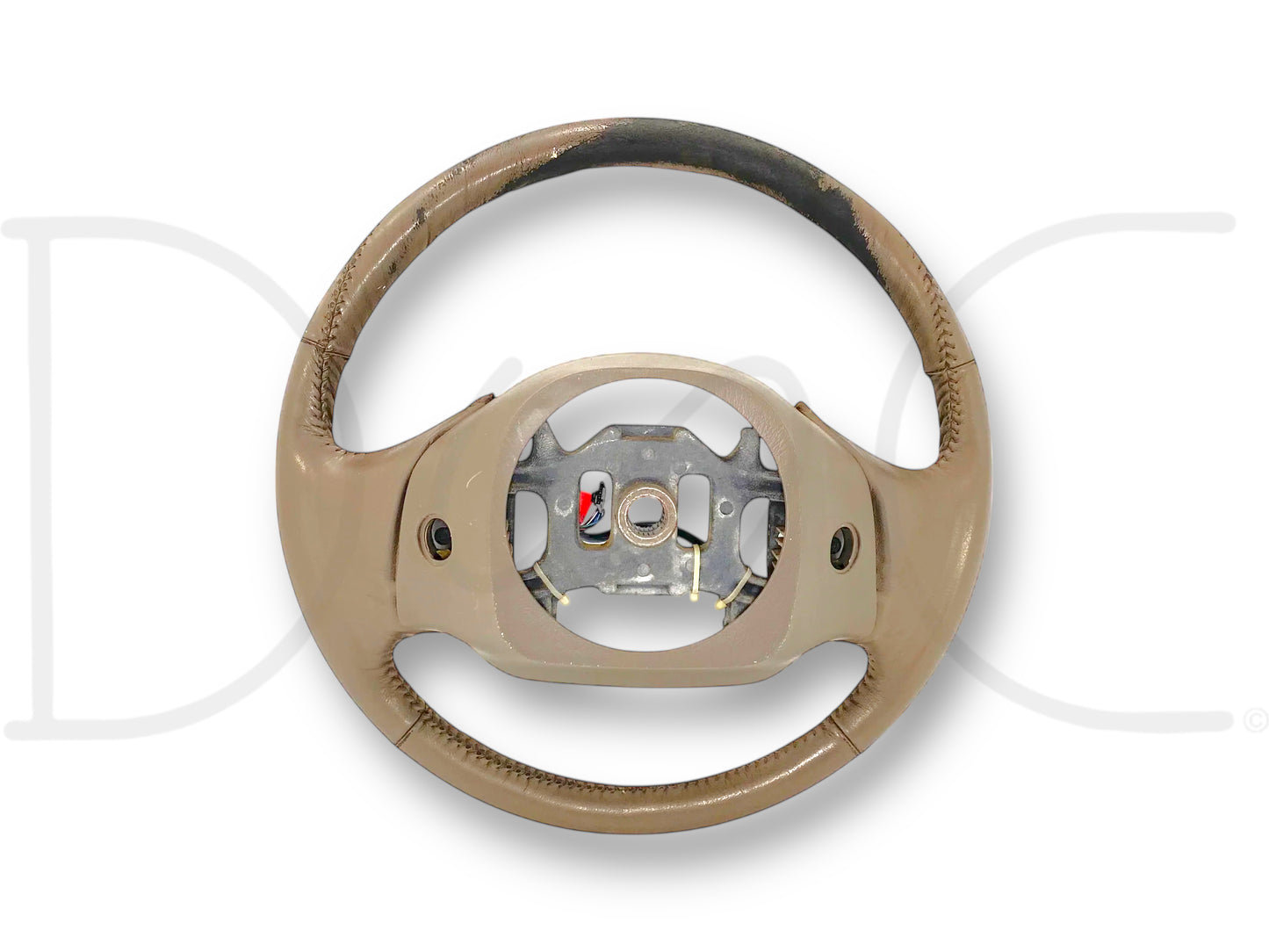 99-02 Ford F250 F350 Steering Wheel W/ Cruise Tan Leather F81A-3F563-Bbw *Blem*