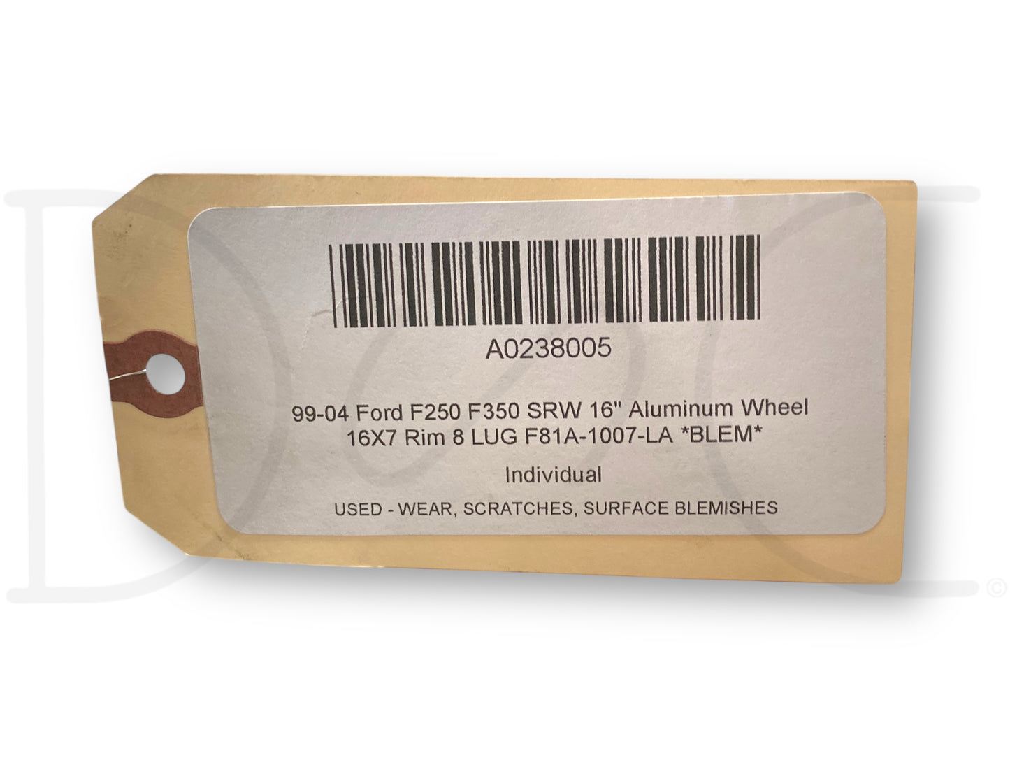 99-04 Ford F250 F350 SRW 16" Aluminum Wheel 16X7 Rim 8 Lug F81A-1007-La *Blem*
