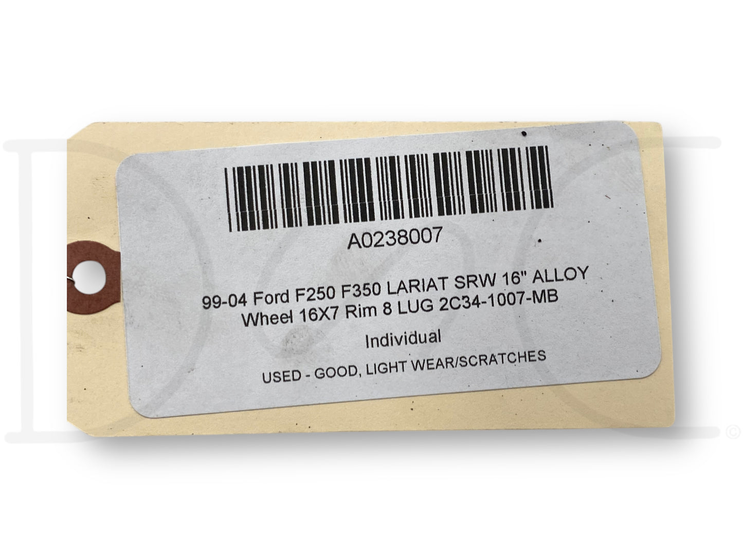 99-04 Ford F250 F350 Lariat SRW 16" Alloy Wheel 16X7 Rim 8 Lug 2C34-1007-Mb