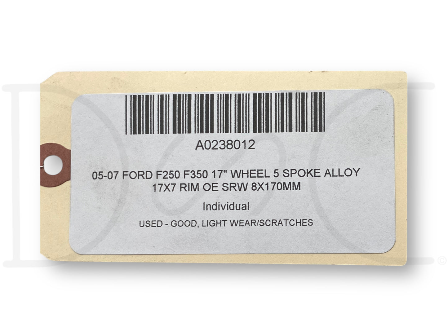 05-07 Ford F250 F350 17" Wheel 5 Spoke Alloy 17X7 Rim OE SRW 8X170MM