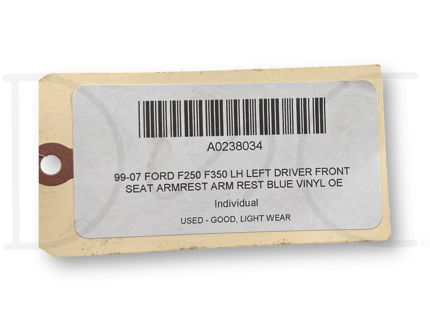 99-07 Ford F250 F350 LH Left Driver Front Seat Armrest Arm Rest Blue Vinyl OE