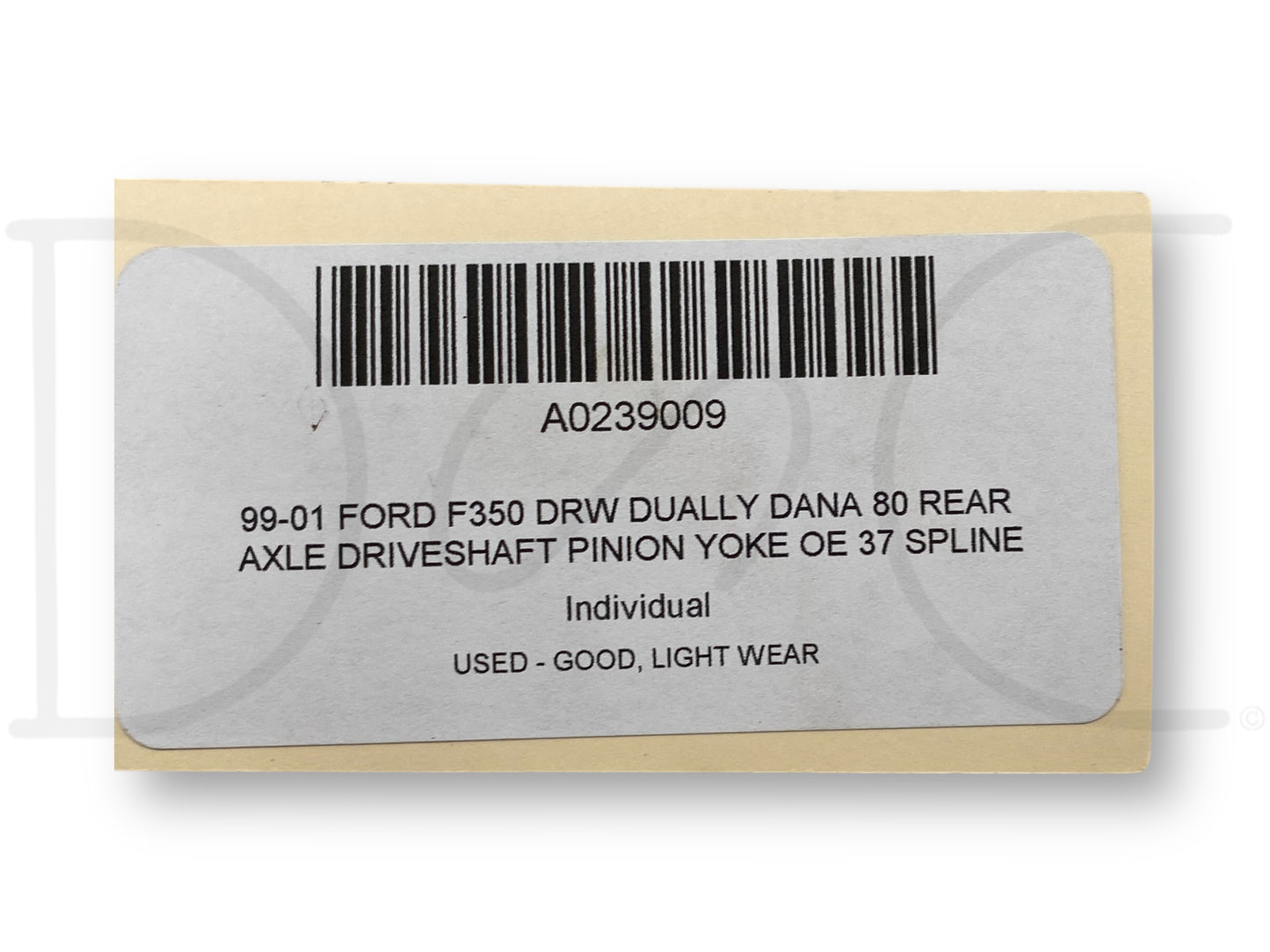 99-01 Ford F350 DRW Dually DANA 80 Rear Axle Driveshaft Pinion Yoke OE 37 Spline