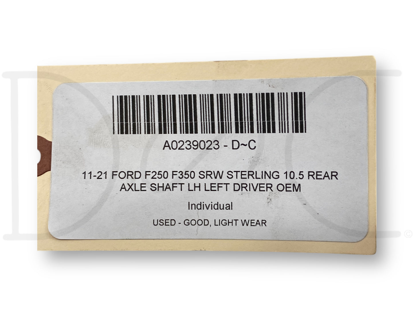 11-21 Ford F250 F350 SRW Sterling 10.5 Rear Axle Shaft LH Left Driver OEM