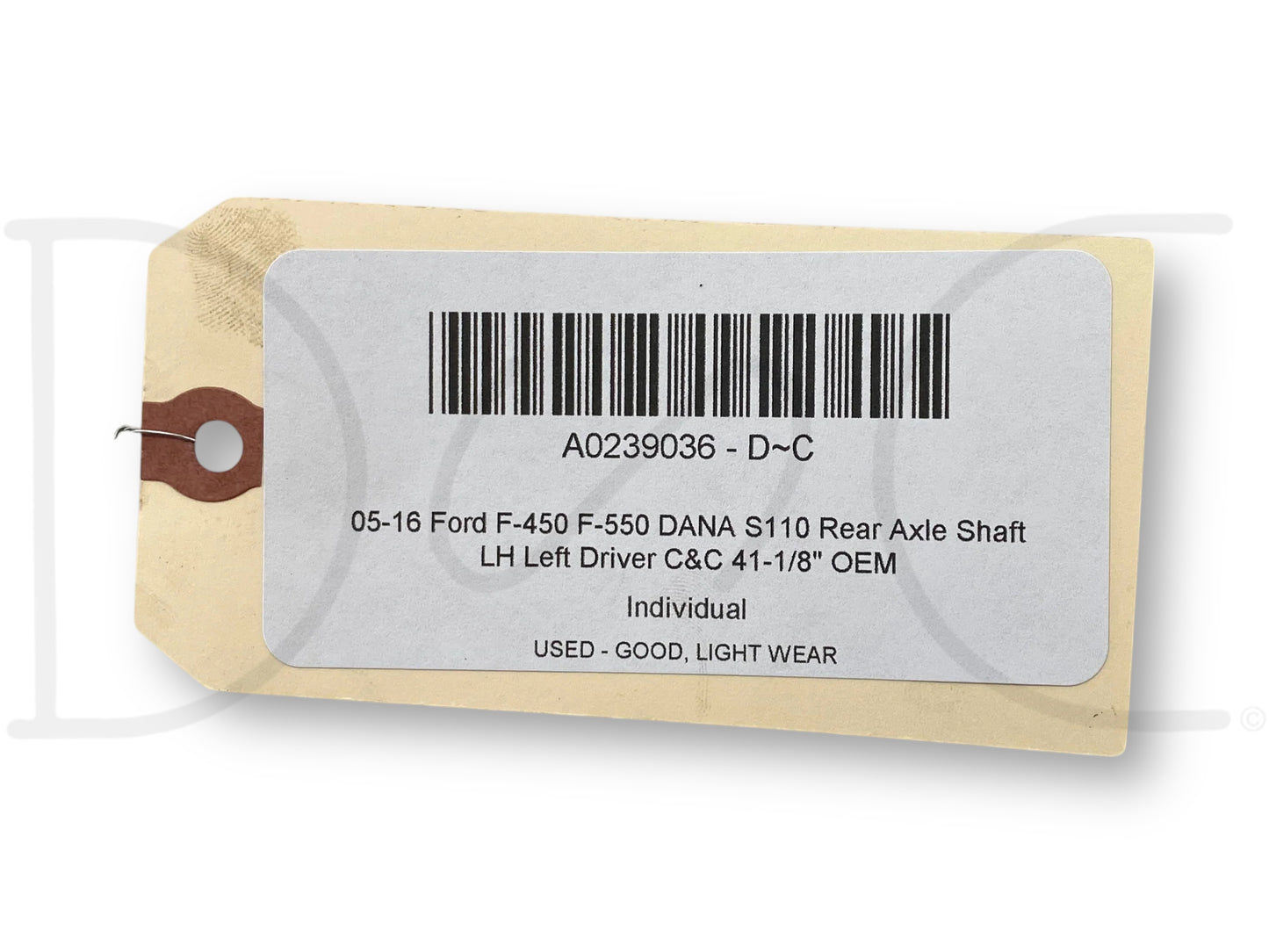 05-16 Ford F-450 F-550 DANA S110 Rear Axle Shaft LH Left Driver C&C 41-1/8" OEM