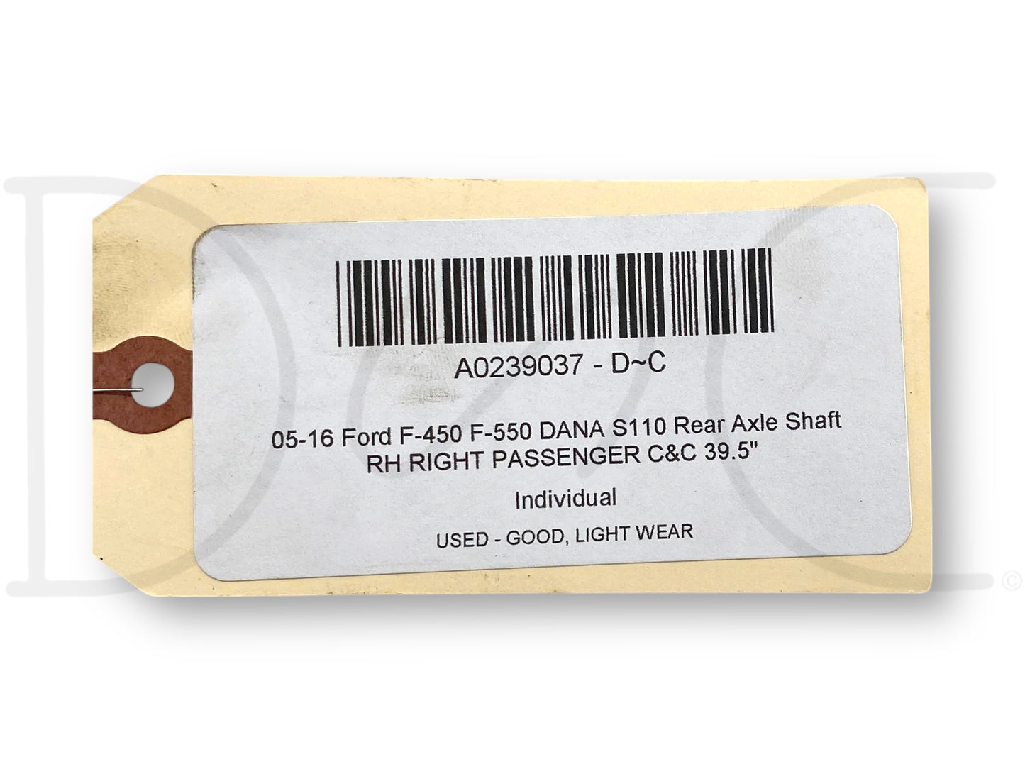 05-16 Ford F-450 F-550 DANA S110 Rear Axle Shaft RH Right Passenger C&C 39.5"