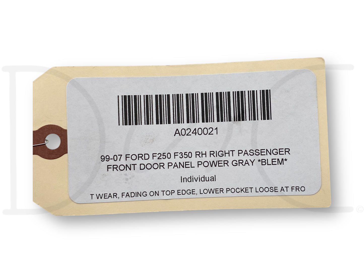 99-07 Ford F250 F350 RH Right Passenger Front Door Panel Power Gray *Blem*