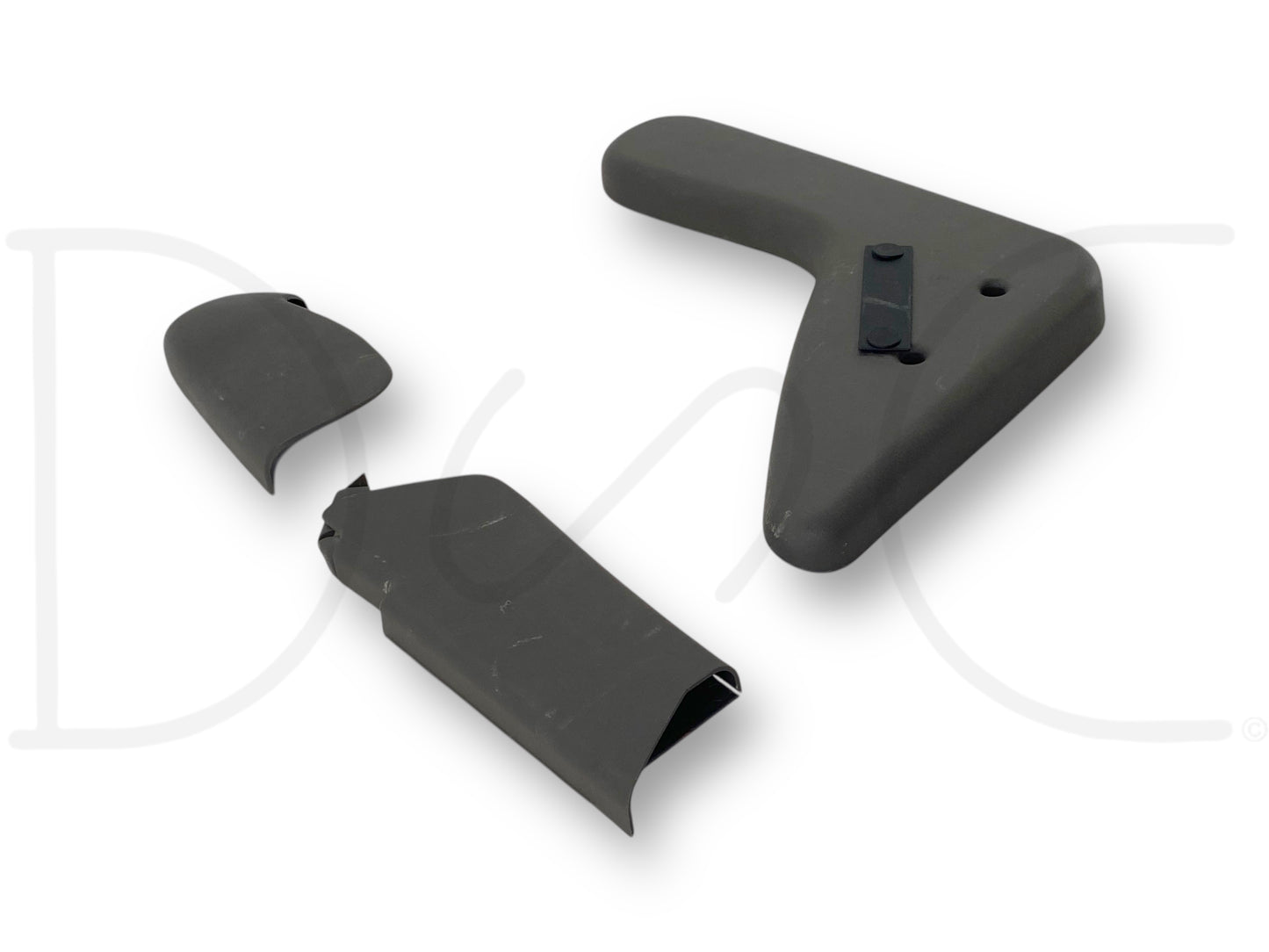 99-10 Ford F250 F350 Jump Seat Center Console Side Trim Panel Set Charcoal OE