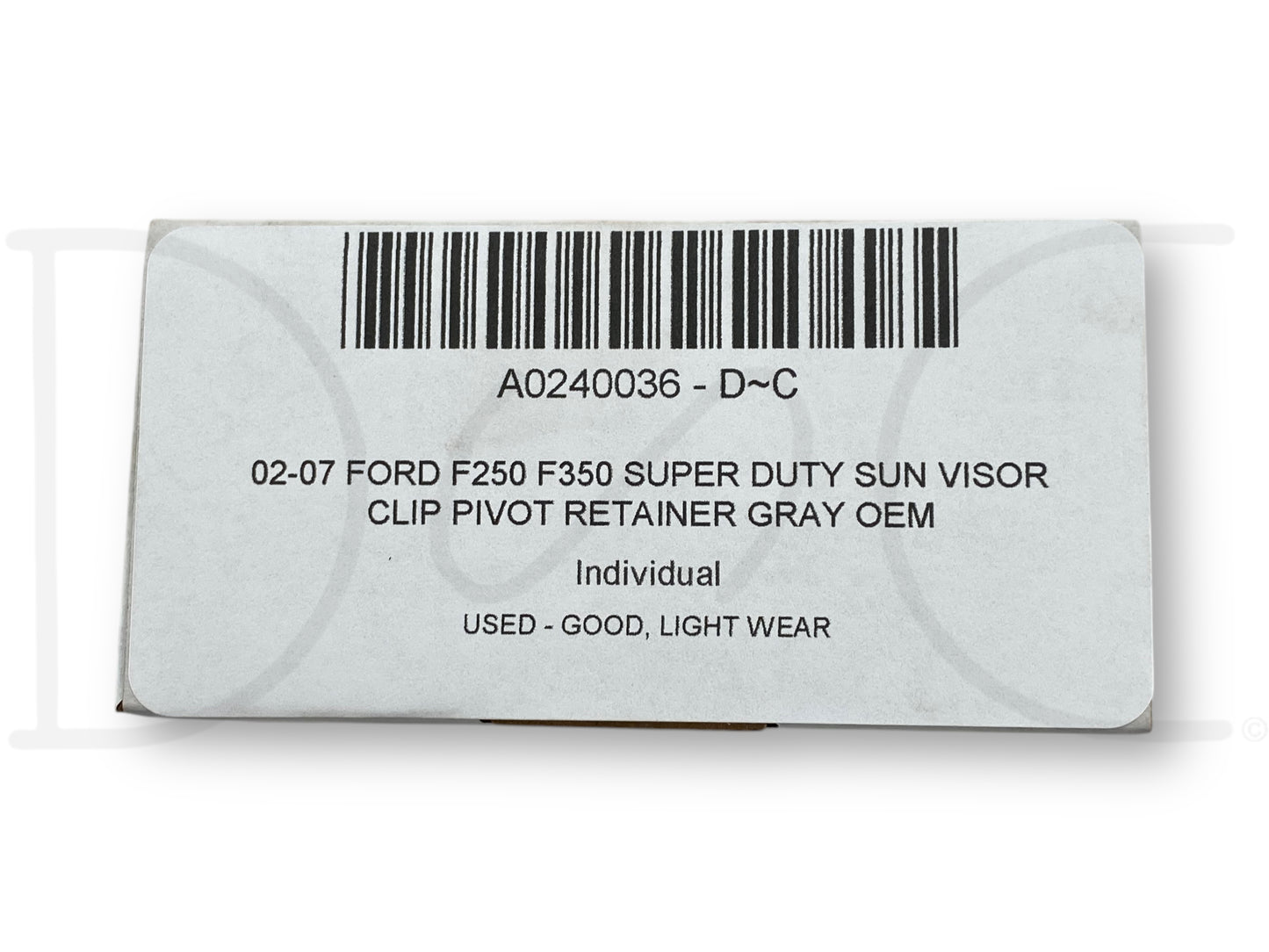 02-07 Ford F250 F350 Super Duty Sun Visor Clip Pivot Retainer Gray OEM