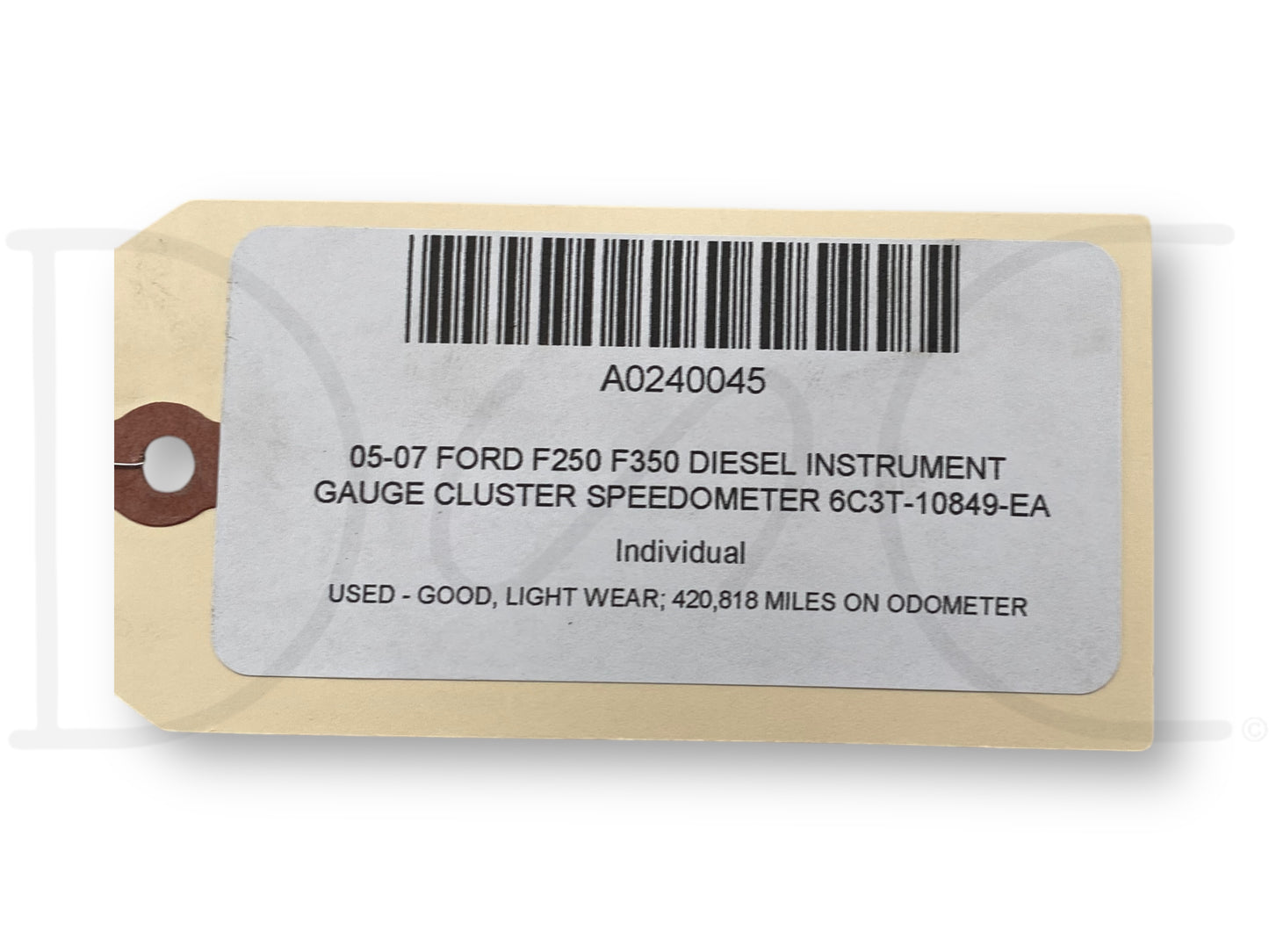 05-07 Ford F250 F350 Diesel Instrument Gauge Cluster Speedometer 6C3T-10849-Ea