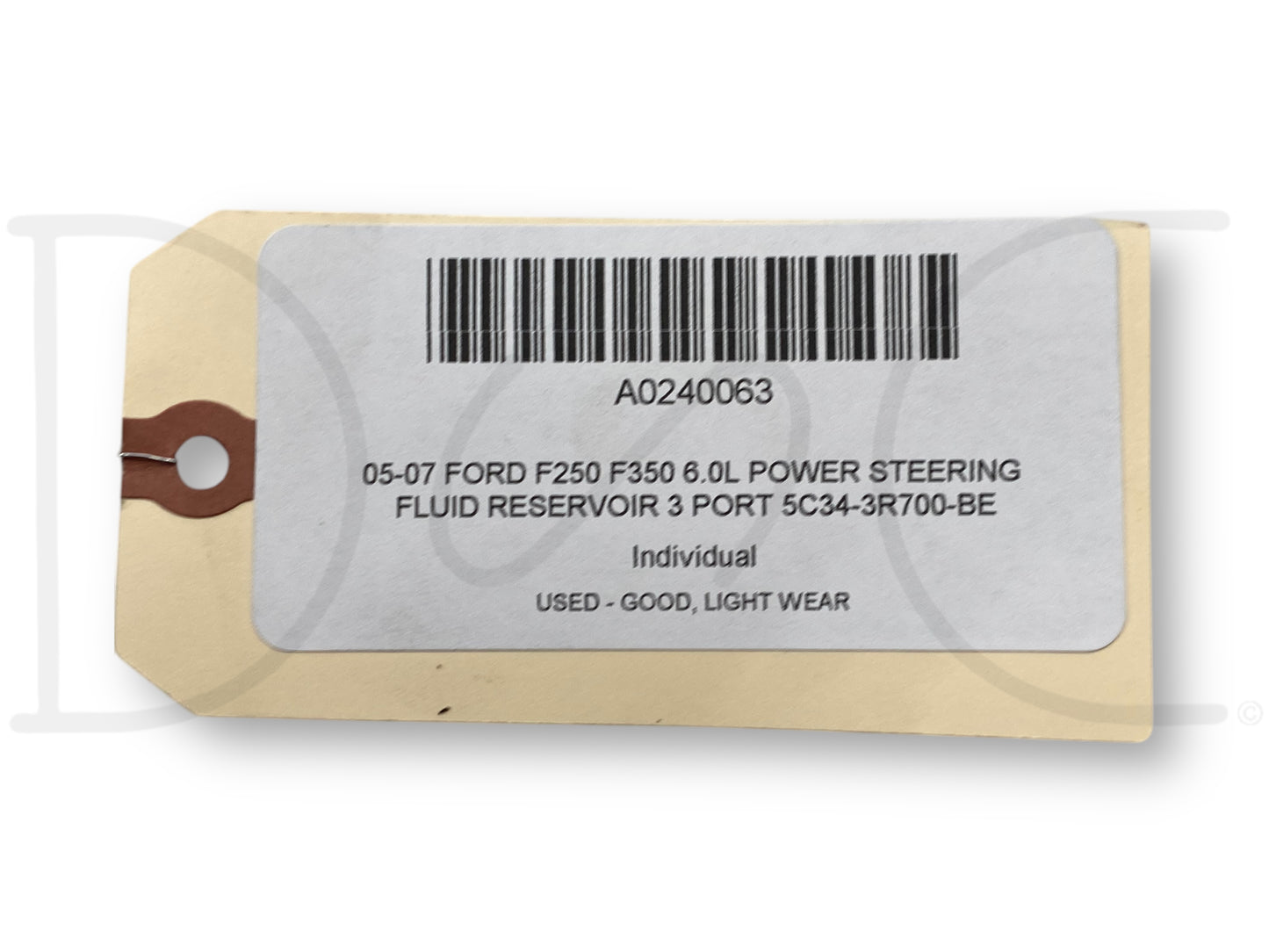 05-07 Ford F250 F350 6.0L Power Steering Fluid Reservoir 3 Port 5C34-3R700-Be