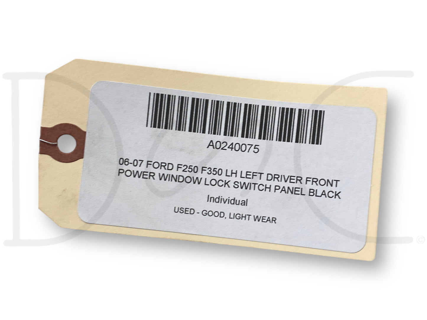 06-07 Ford F250 F350 LH Left Driver Front Power Window Lock Switch Panel Black