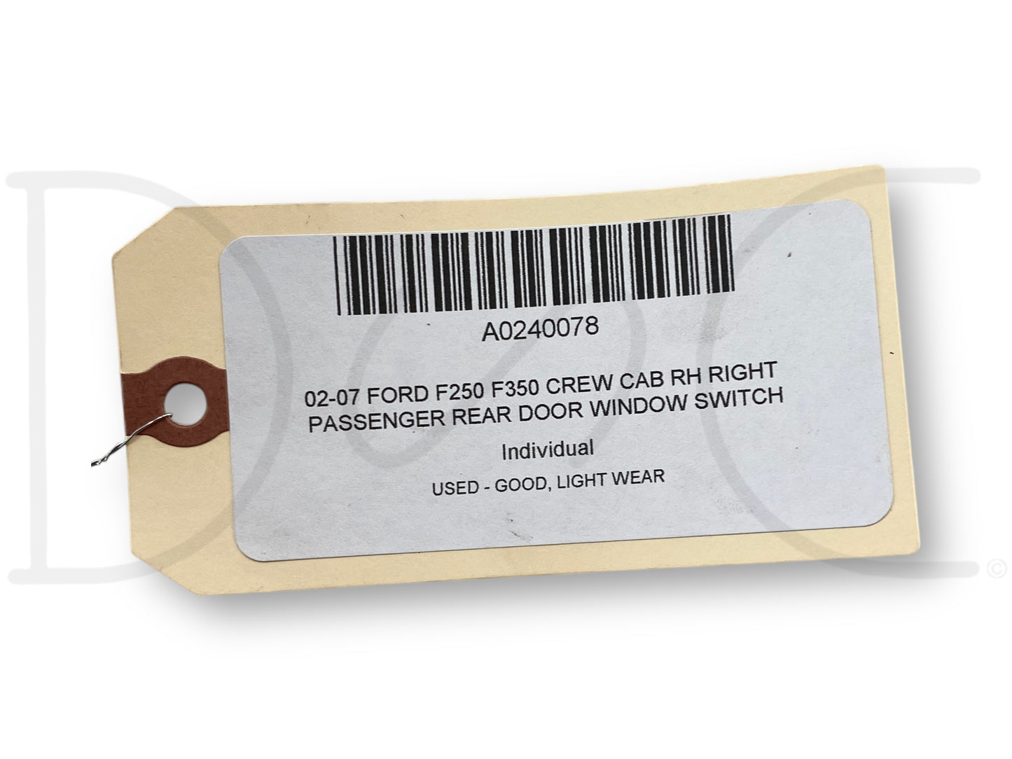 02-07 Ford F250 F350 Crew Cab RH Right Passenger Rear Door Window Switch