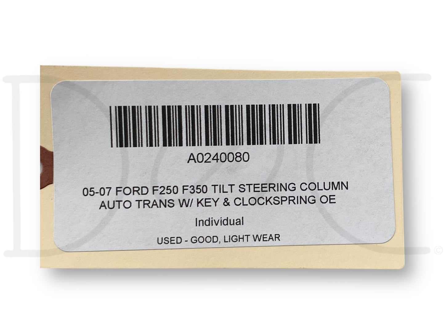 05-07 Ford F250 F350 Tilt Steering Column Auto Trans W/ Key & Clockspring OE