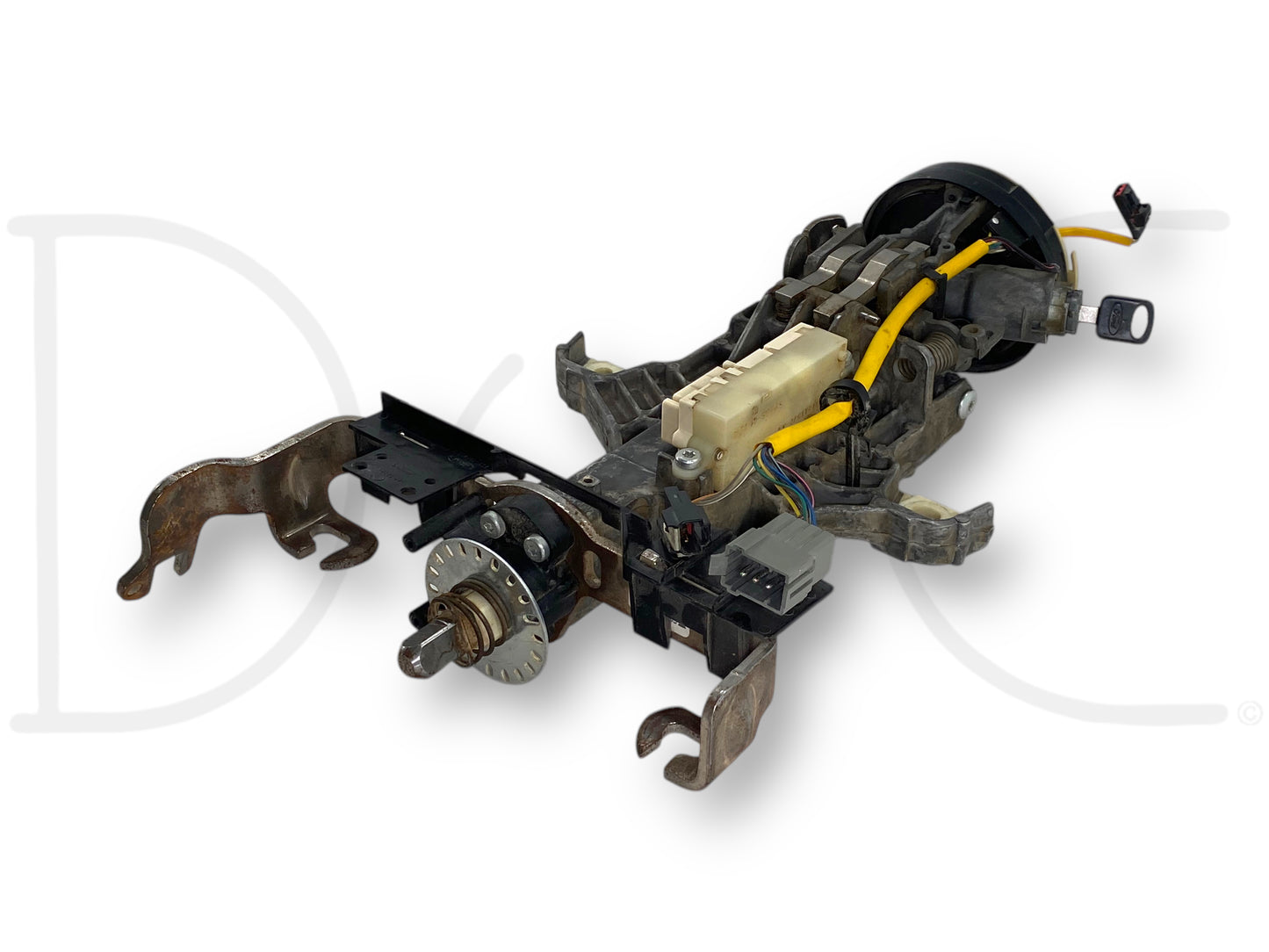 05-07 Ford F250 F350 Tilt Steering Column Auto Trans W/ Key & Clockspring OE
