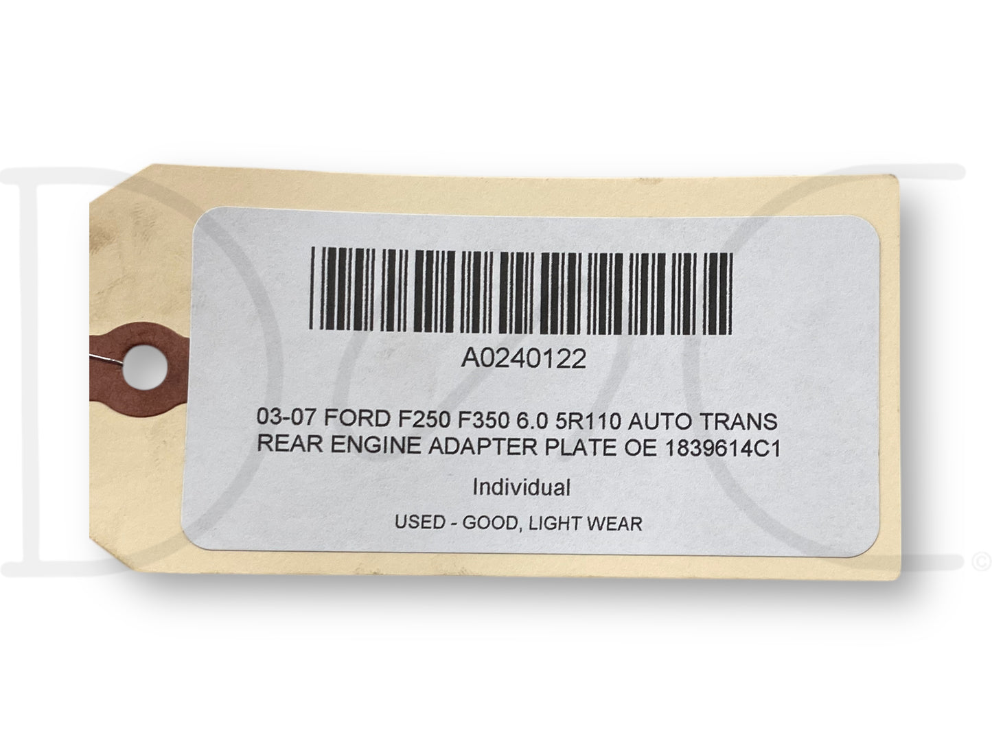 03-07 Ford F250 F350 6.0 5R110 Auto Trans Rear Engine Adapter Plate OE 1839614C1