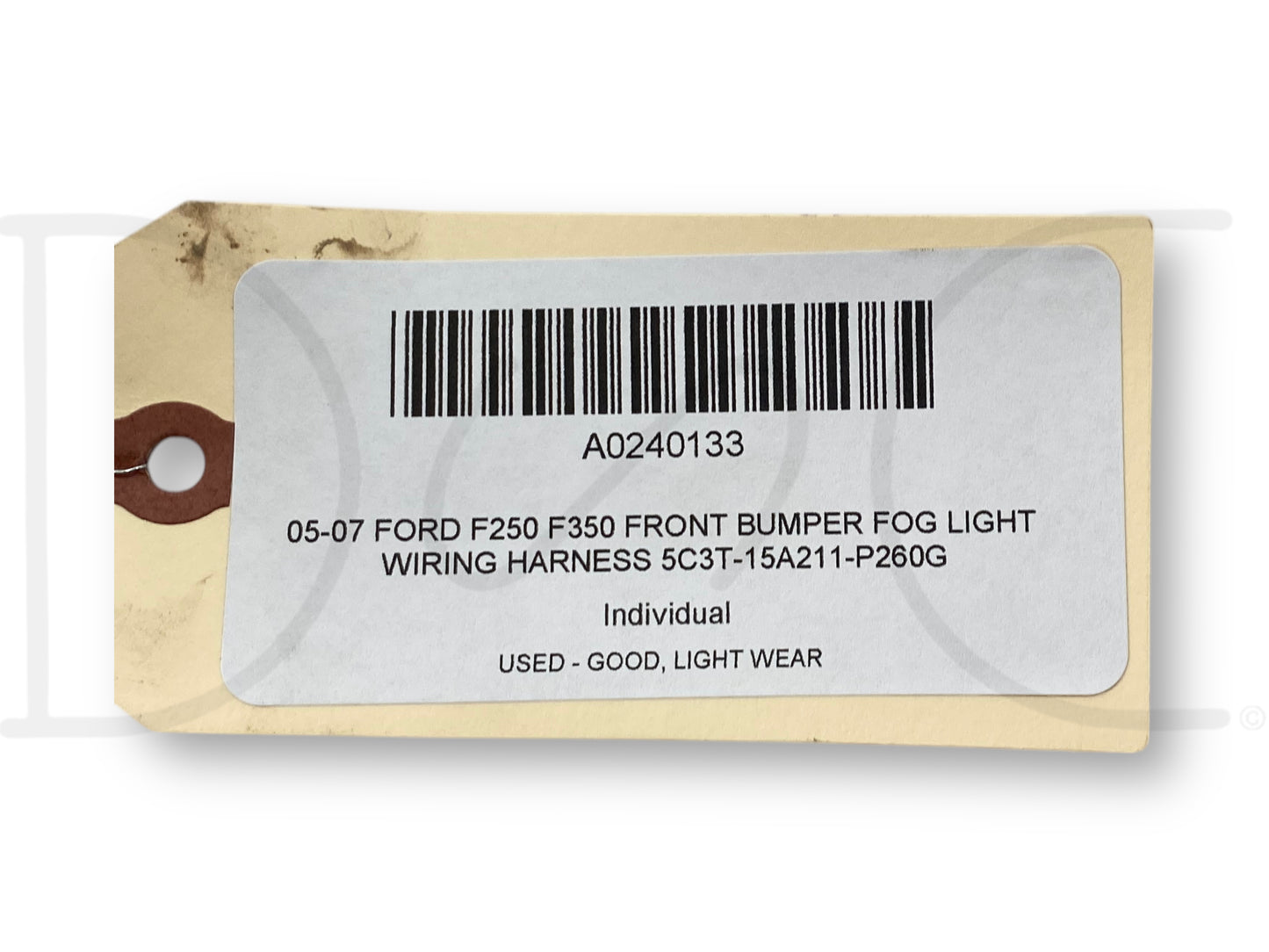 05-07 Ford F250 F350 Front Bumper Fog Light Wiring Harness 5C3T-15A211-P260G