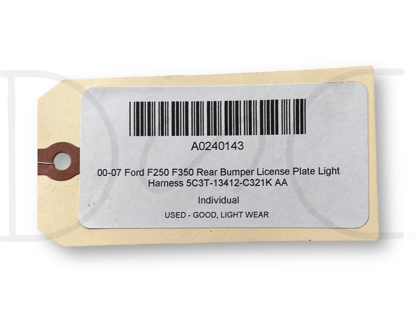 00-07 Ford F250 F350 Rear Bumper License Plate Light Harness 5C3T-13412-C321K Aa