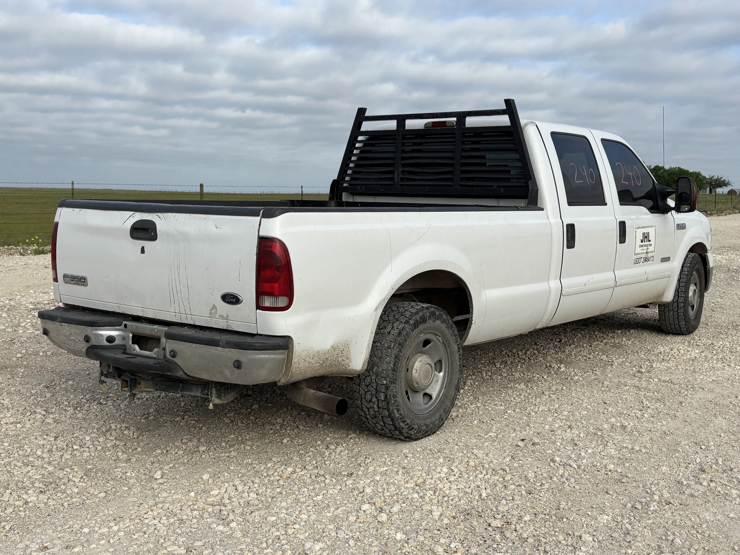 99-07 Ford F250 F350 Rear LH Left Driver Crew Cab Door Z1 White Electric