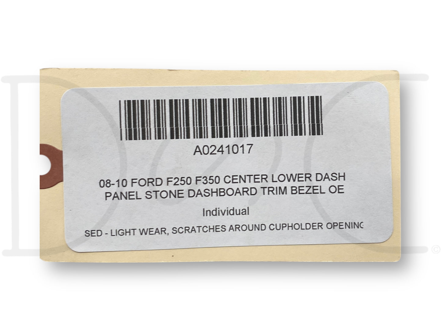 08-10 Ford F250 F350 Center Lower Dash Panel Stone Dashboard Trim Bezel OE